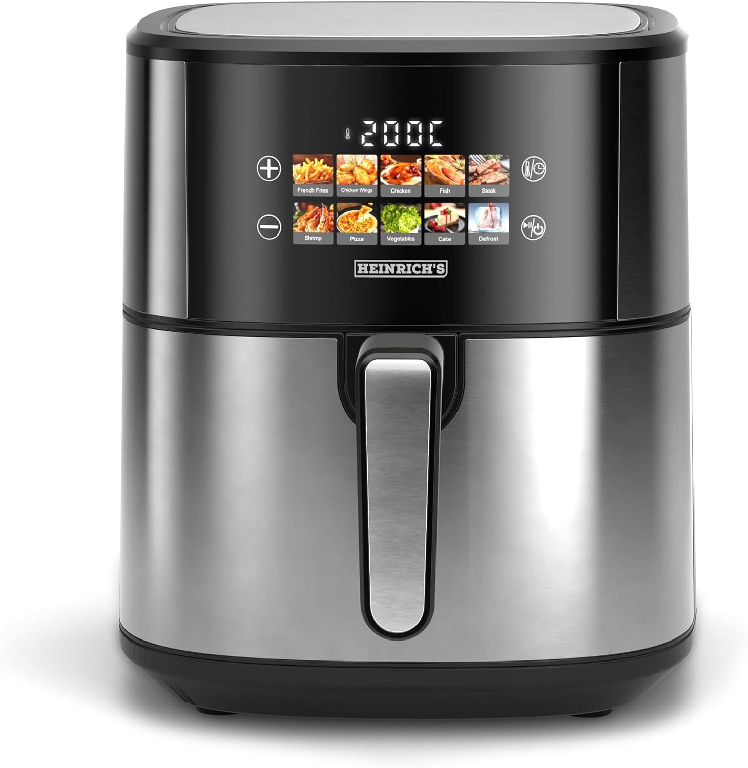 Heinrich´s Heißluftfritteuse, 1600 W, LED-Display, Touch-Bedienung inkl. Timer, spülmaschinenfest