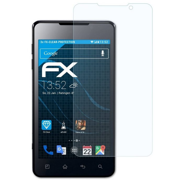 atFoliX Schutzfolie Displayschutz für LG Optimus 3D Max P720 (3 Folien) Ultraklar und hartbeschichtet