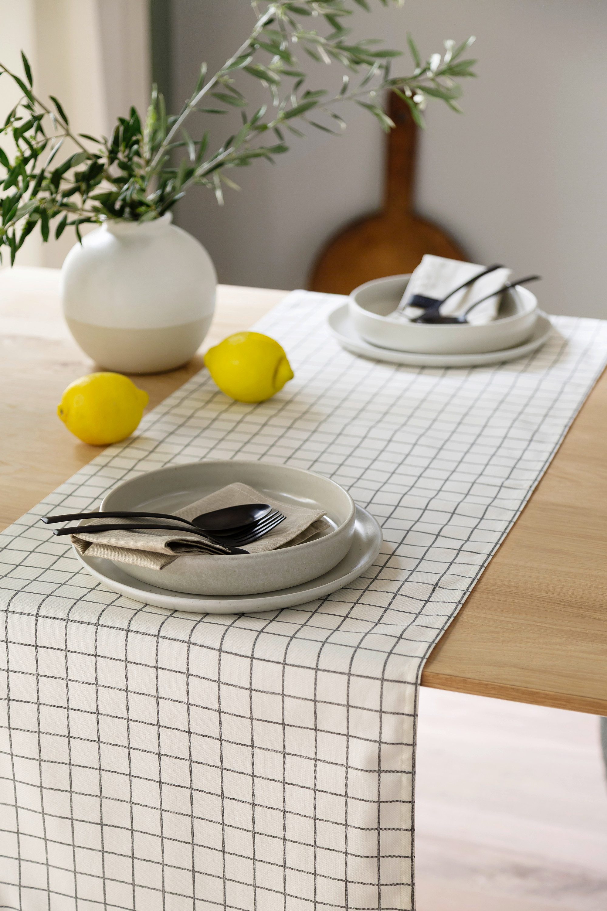SCHÖNER WOHNEN-Kollektion Tischläufer Check, aus reiner, sanforisierter Baumwolle