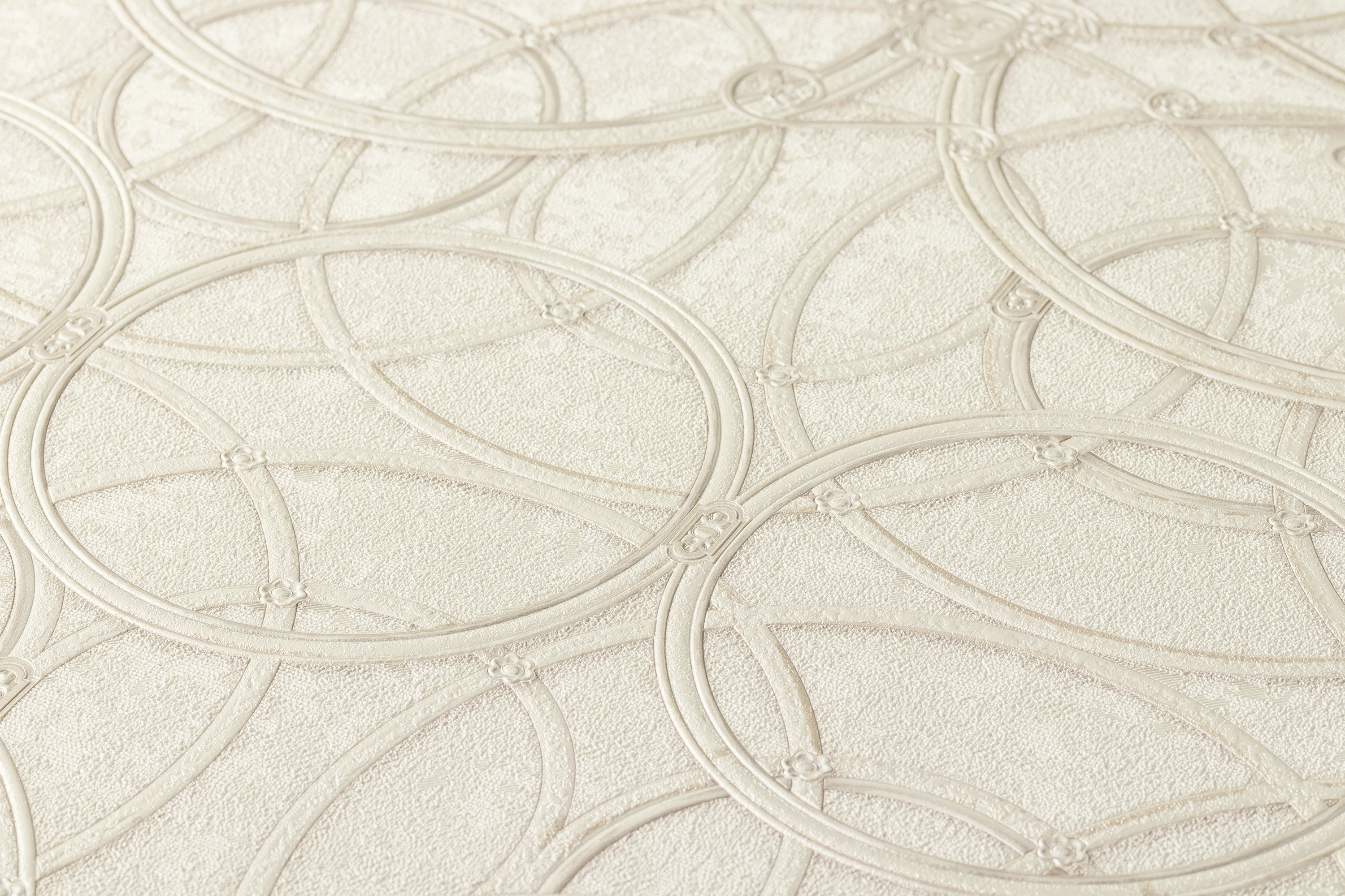 Versace Vliestapete Versace wallpaper Versace 4, Barock Tapete, creme, gold 370493