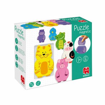 Goula Puzzle Magnetisch Tiere, 12 Puzzleteile