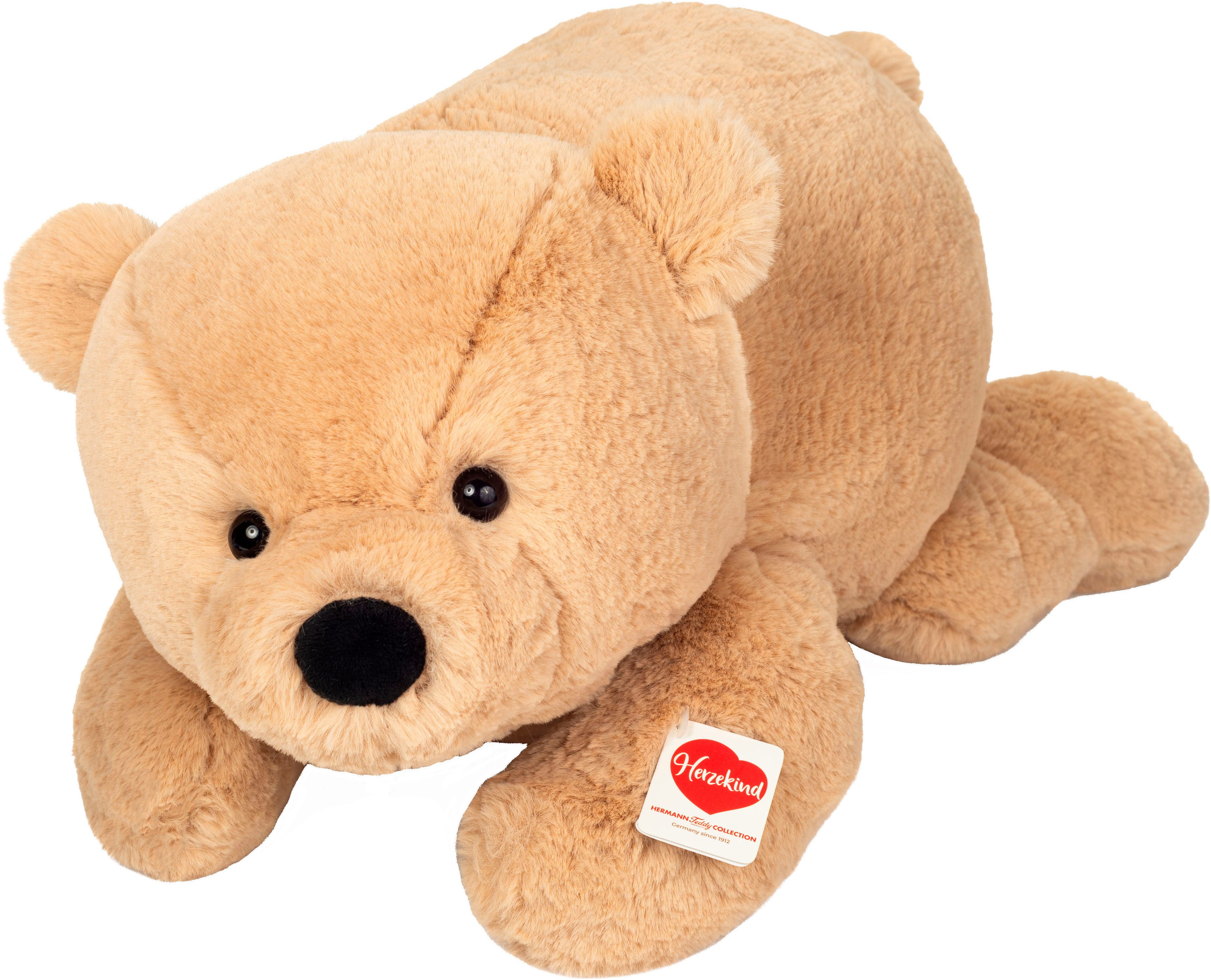 Teddy Hermann® Kuscheltier Herzekind, Bär Brownie liegend, 55 cm