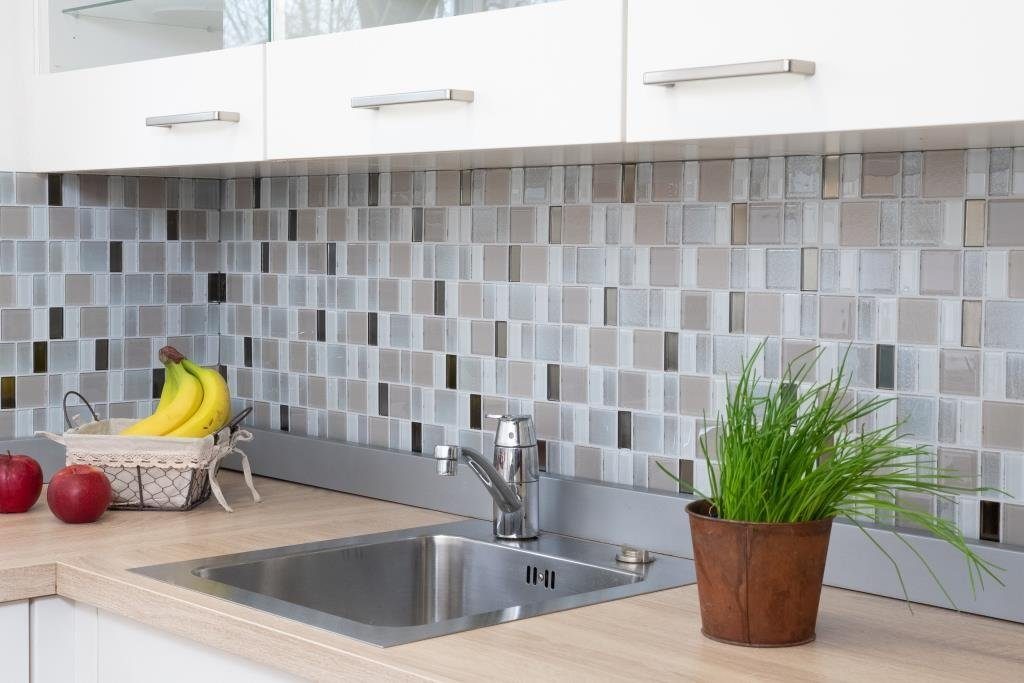 Mosani Mosaikfliesen Glasmosaik Crystal Mosaik perl glänzend / 10 Matten