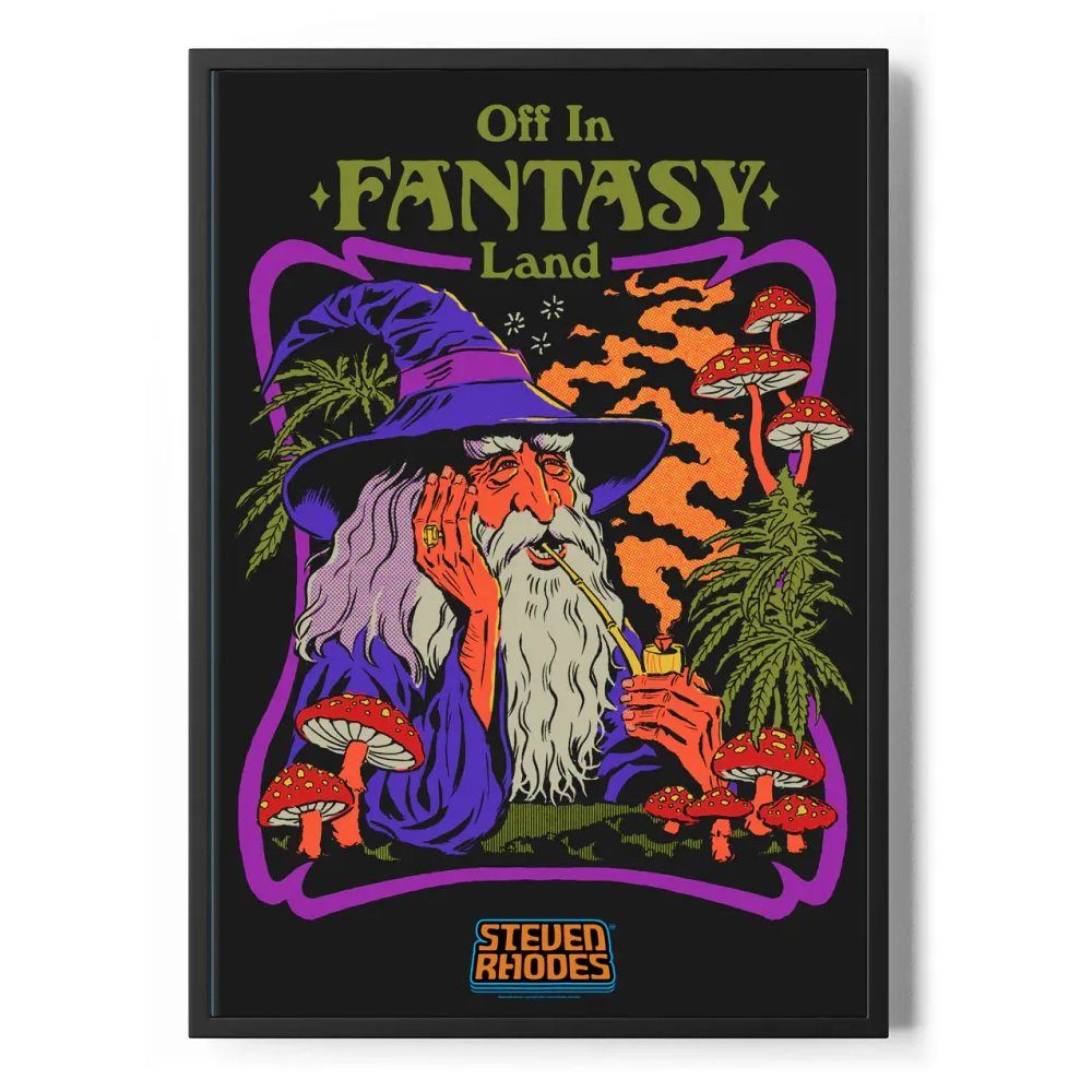 Steven Rhodes Poster Off IN Fantasy Land Poster Standard