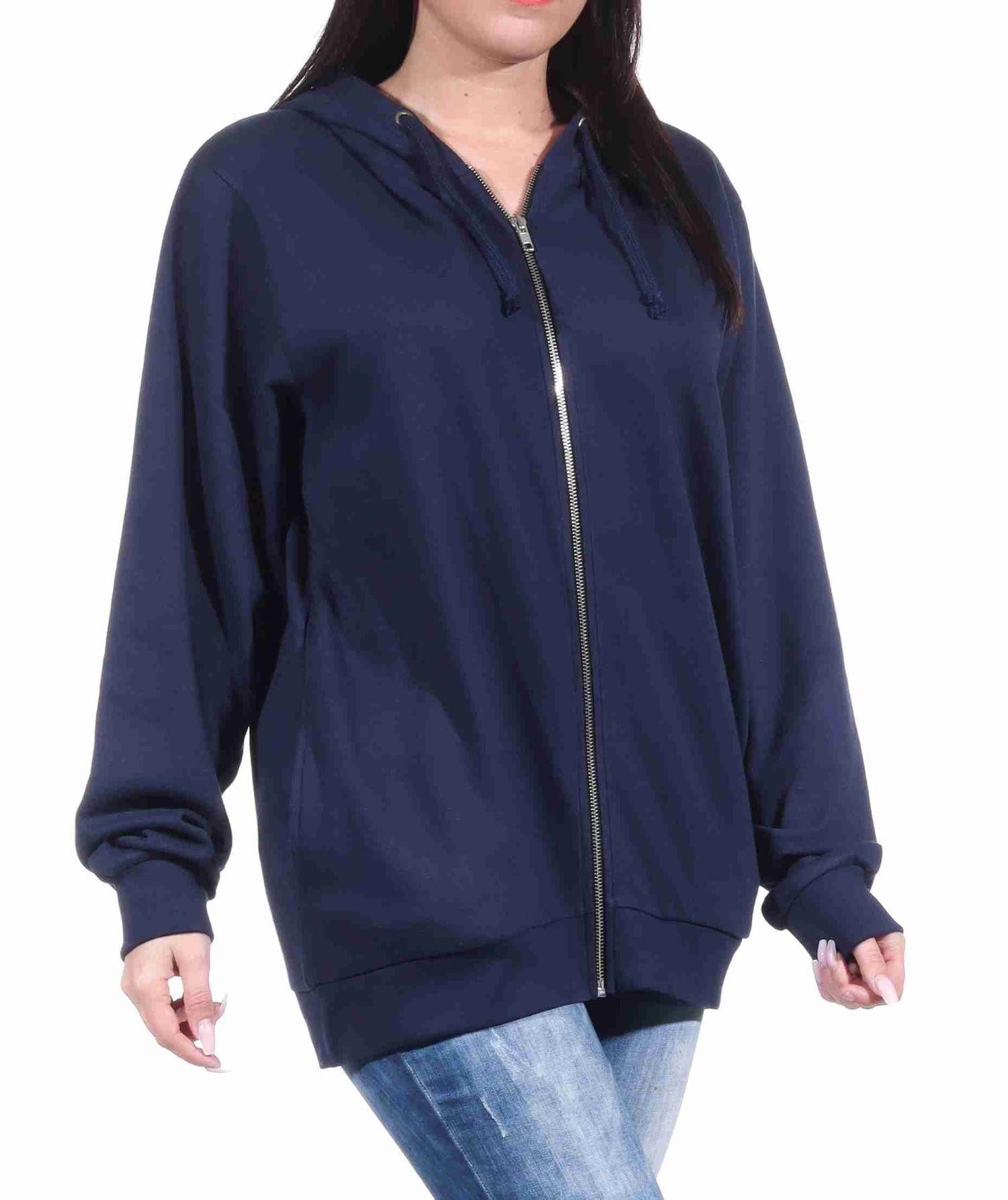 Normann Relaxanzug Unisex Trainings-Jacke mit Kapuze für Hausanzug Oberteil