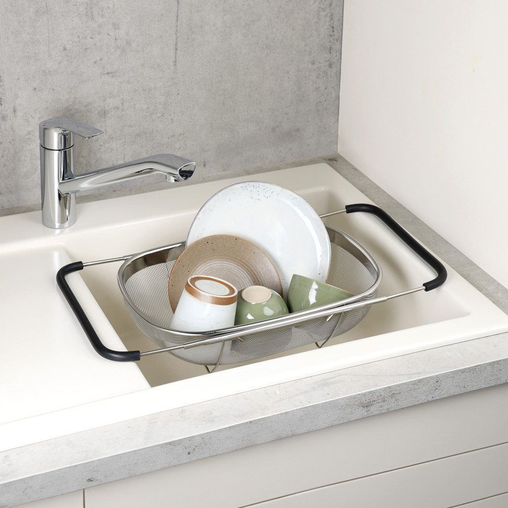 KESPER® Küchensieb Spülbeckensieb, Edelstahl, Edelstahl, (1-St), ausziehbar von 36,5 bis 55cm – Bild 3 von 4