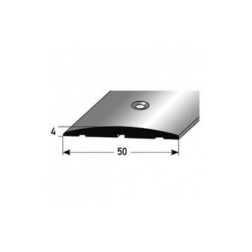 PROVISTON Übergangsprofil Aluminium, 50 x 4 x 1000 mm, Silber, Übergangsschiene Bodenprofil