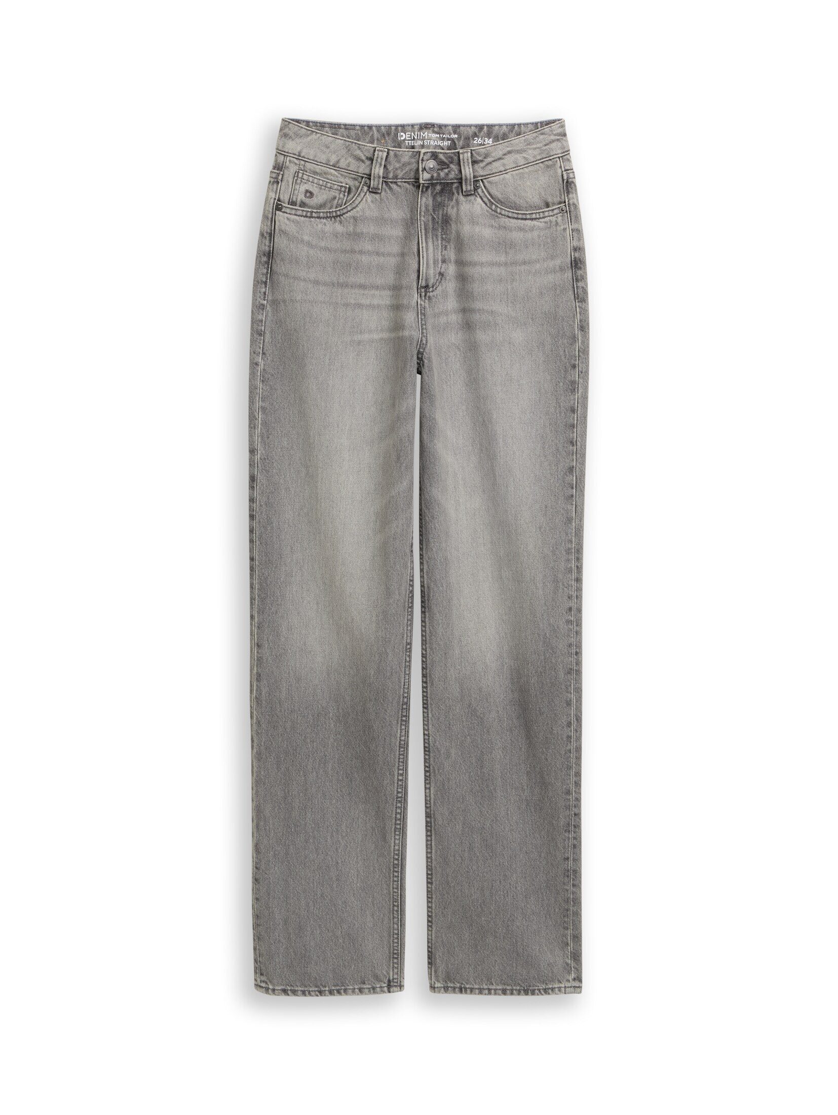 TOM TAILOR Denim Straight-Jeans Jeanshosen TTELIN STRAIGHT Jeans