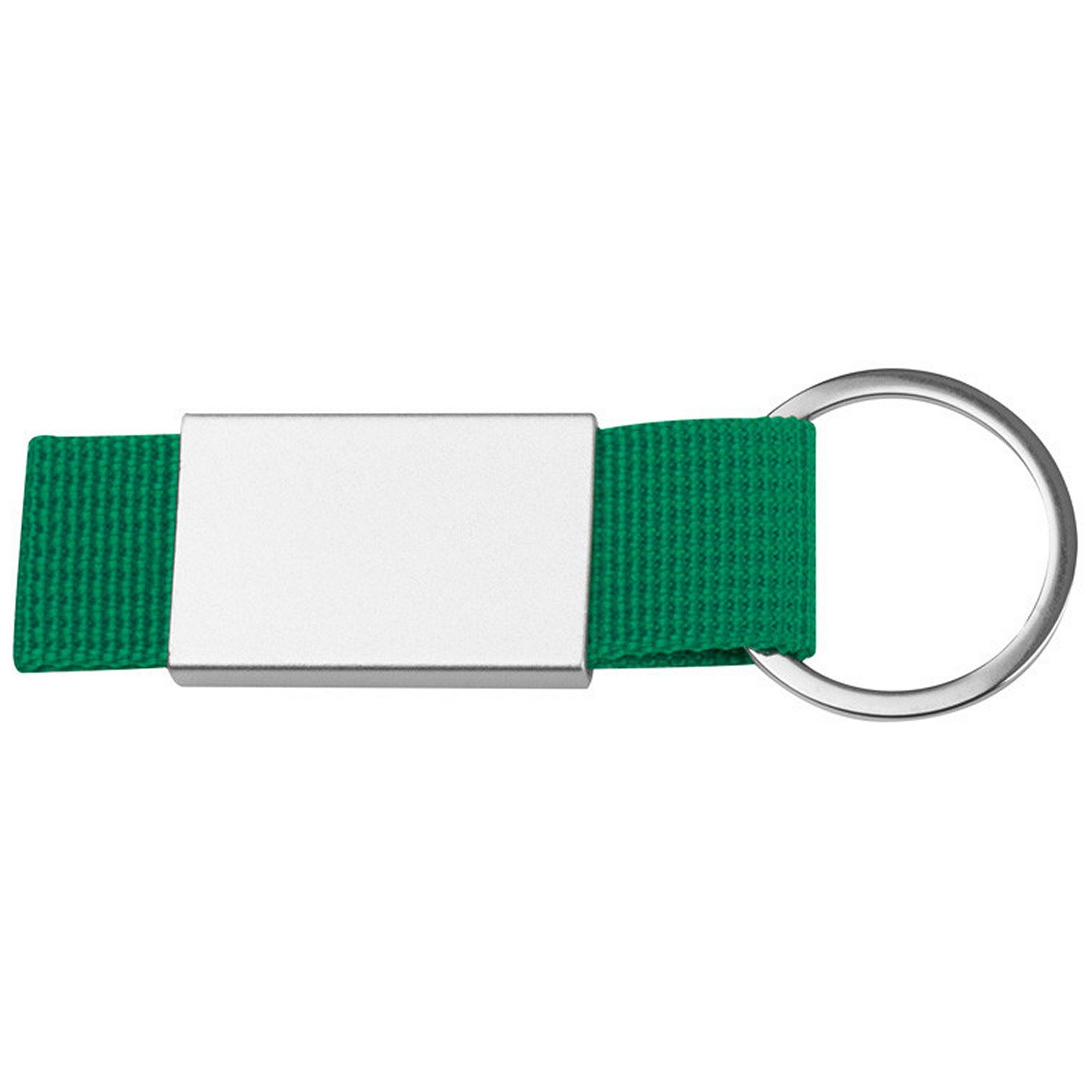 Livepac Office Schlüsselanhänger Schlüsselanhänger mit grünen Stoffbändchen