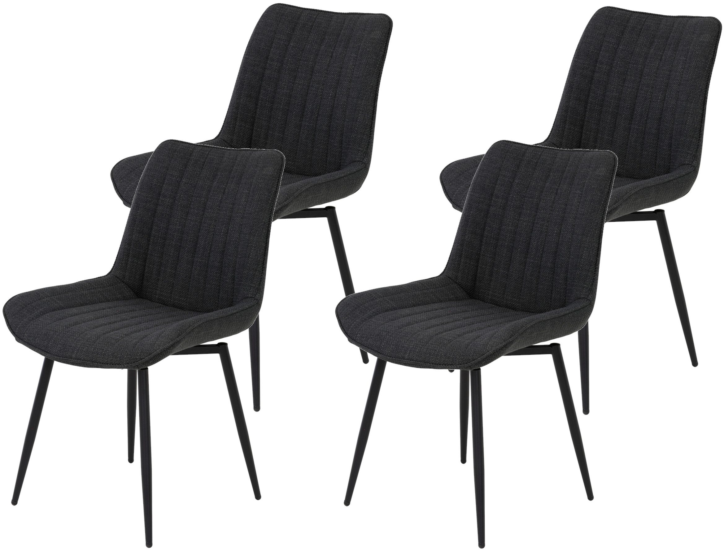 HELA Drehstuhl Vierfußstuhl BERGEN (Set, 4 St), Esszimmerstuhl, XL-Sitzbrei günstig online kaufen