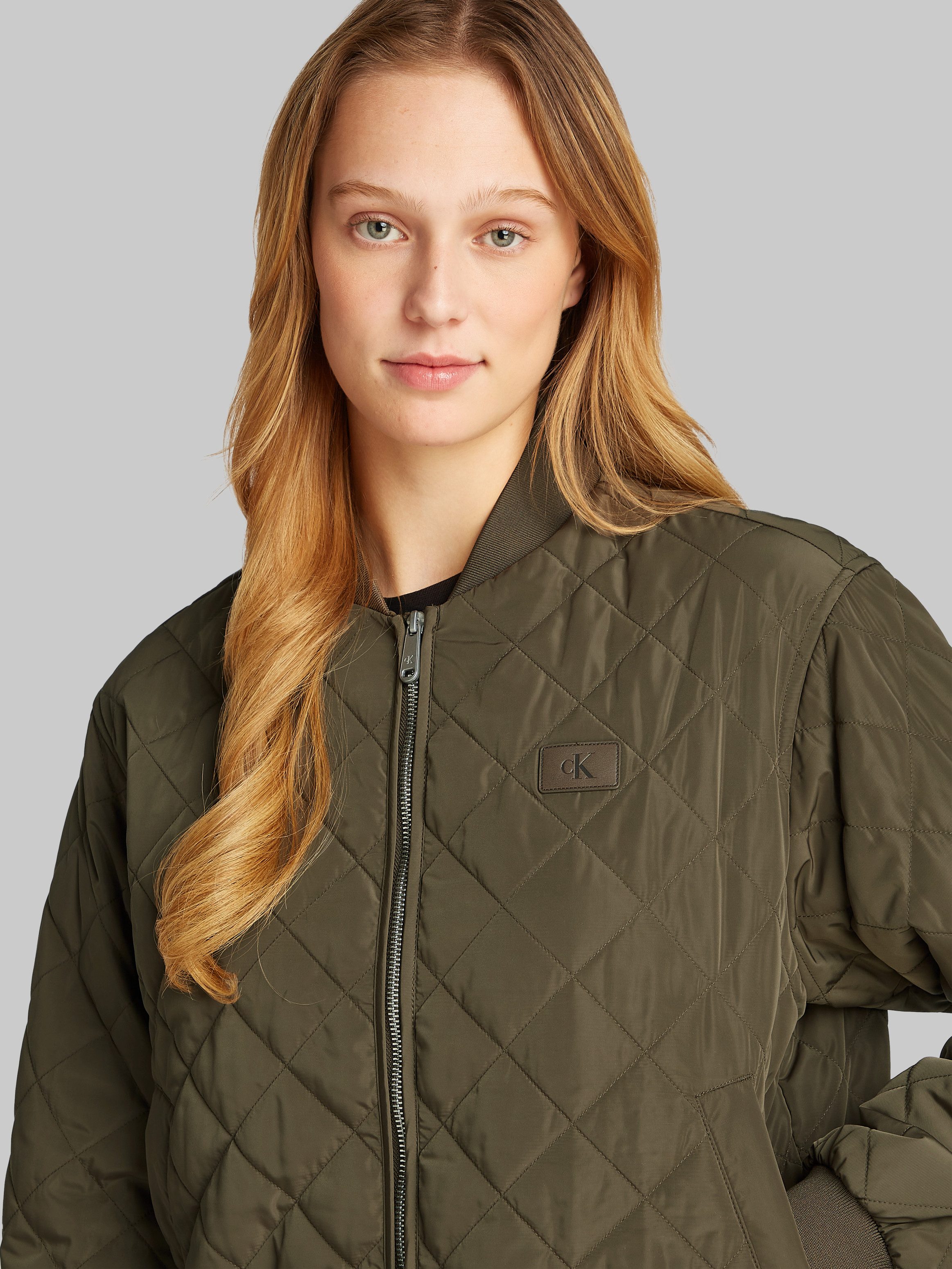 Calvin Klein Jeans Bomberjacke LW QUILTED JACKET mit Logodruck, mit Steppmu günstig online kaufen
