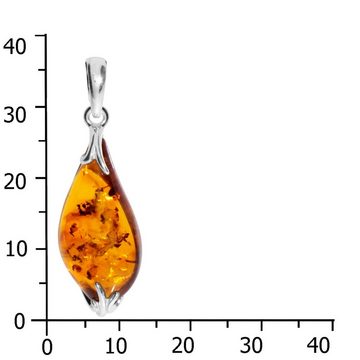 OSTSEE-SCHMUCK Kettenanhänger - Stella - Silber 925/000 - Bernstein (1-tlg)