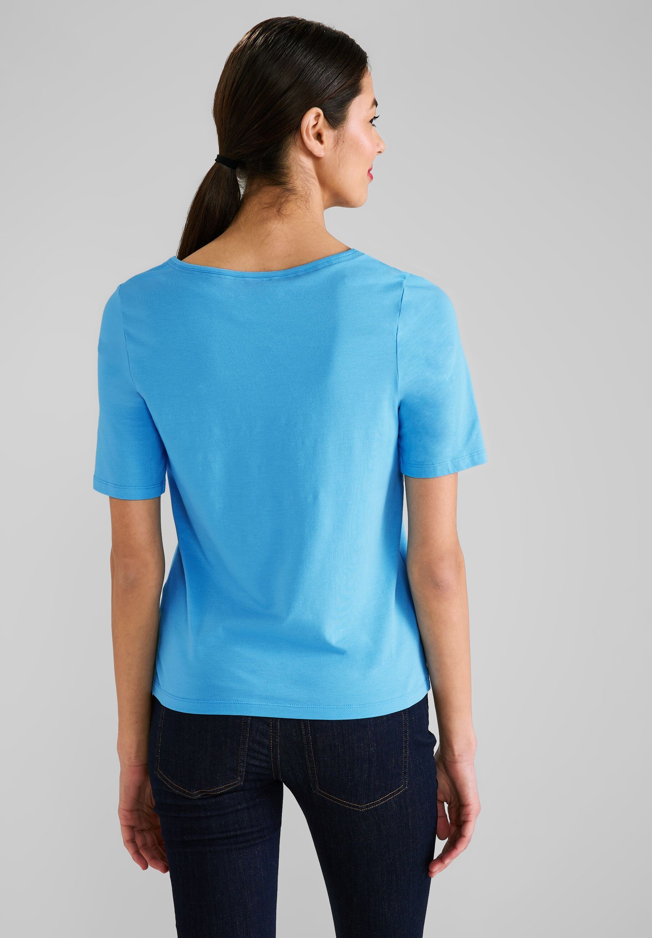 blue in STREET T-Shirt splash ONE Unifarbe
