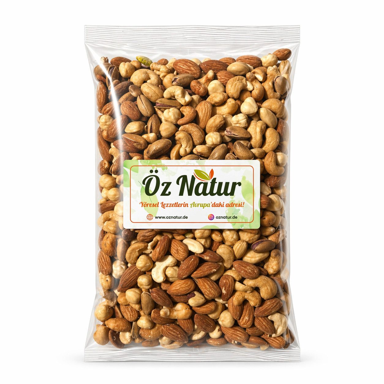 Öz Natur Nüsse, Elite Mix Nüsse (Pistazien,Haselnuss,Mandeln,Cashew) 800g