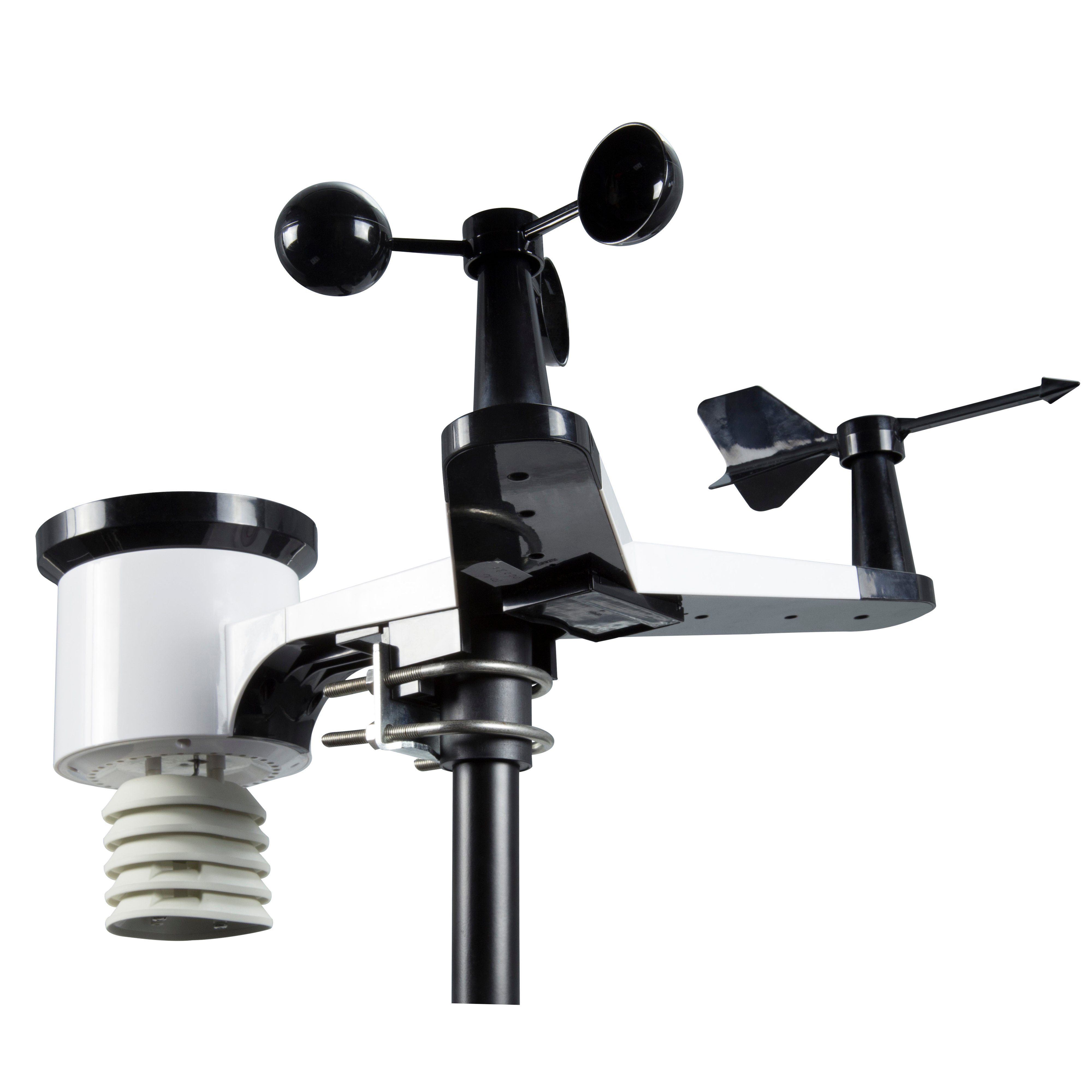Alecto WS-5500 Wetterstation (Professionelle WiFi-Wetterstation Drahtloser Außensensor Adapter Tischständer Montagematerial Handbuch NL / FR / DE / EN Universal-Handbuch, Wi-Fi, solar-powered Außensensor, Echtzeitdaten per App, Wetteranalyse)
