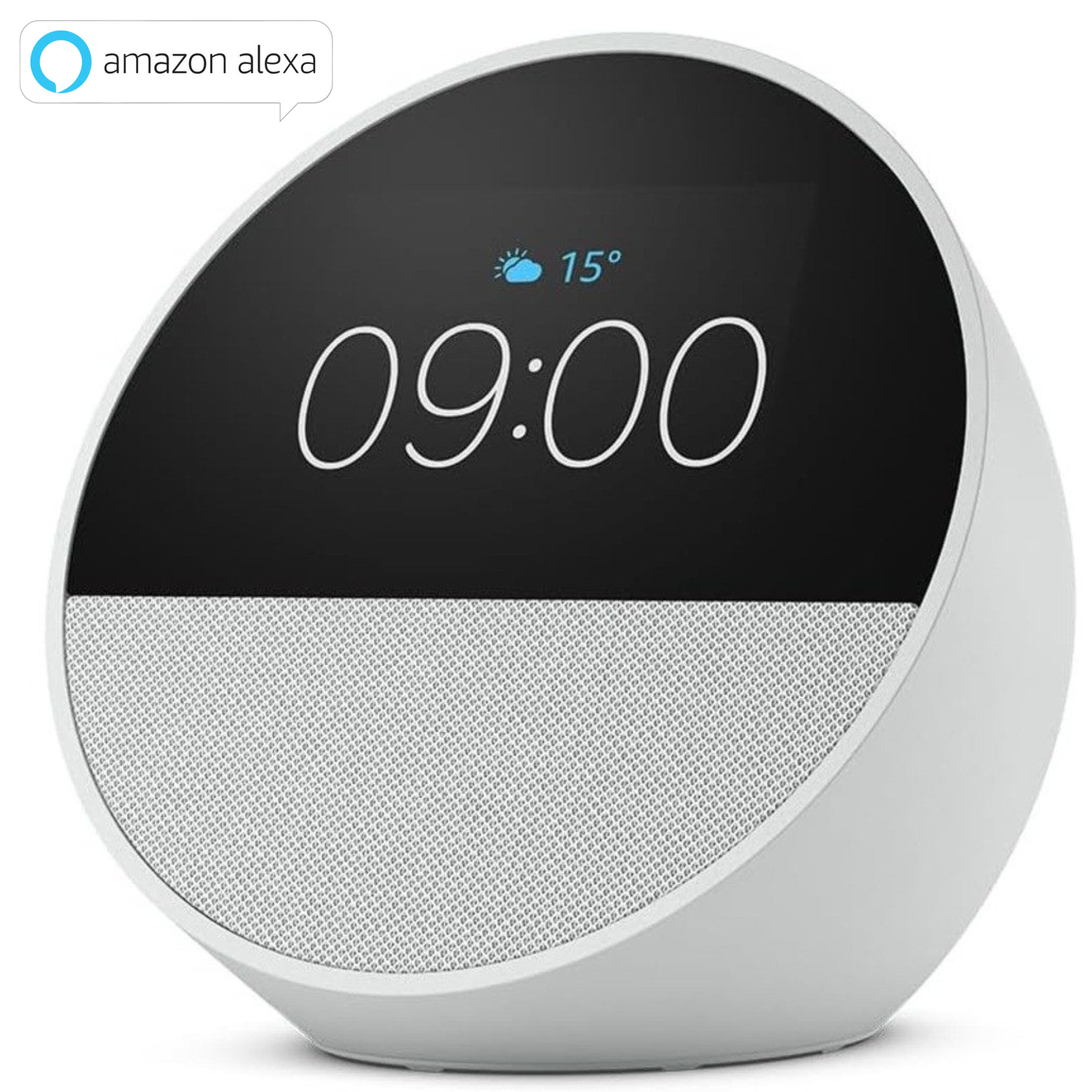 Amazon Echo Spot (Neueste Generation) smarter Wecker mit sattem Klang Lautsprecher (WLAN (WiFi), Alexa Sprachsteuerung, Smart Home Hub)