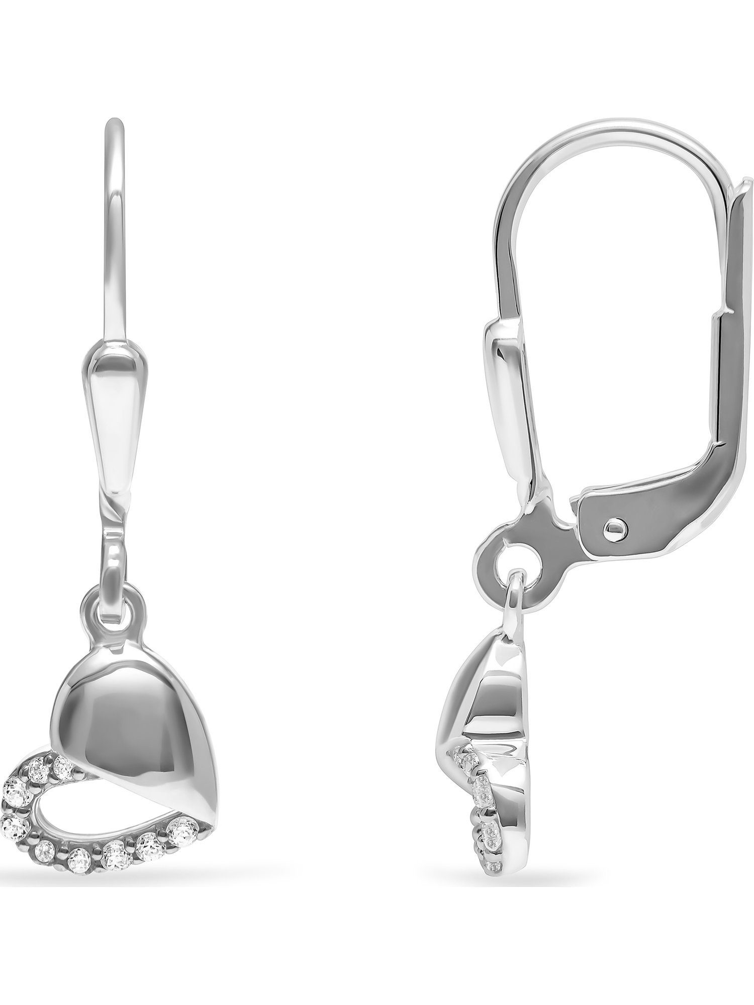 FAVS 18 Paar Silber Zirkonia Ohrhänger Mädchen-Ohrhänger FAVS 925er