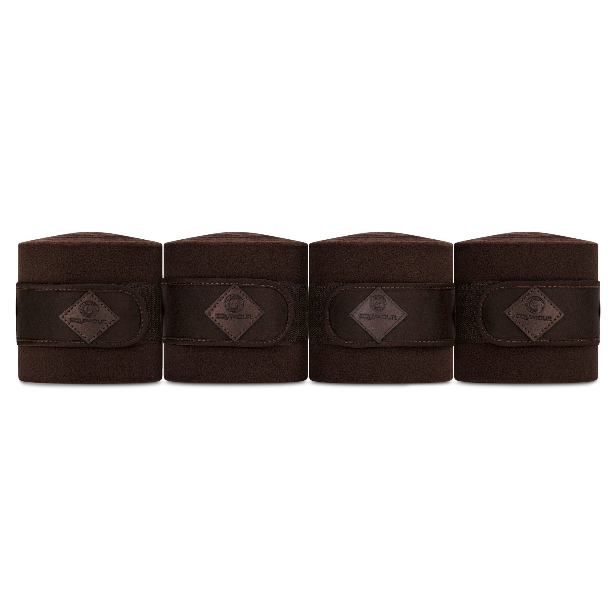 Equimour Pferdebandage Fleecebandagen Pferd – Chocolate, 4er Set, Anti-Pilling (1-tlg), Anti-Pilling, 380g Fleece, 4er Set, weich, formstabil
