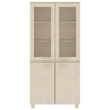 vidaXL Sideboard Highboard HAMAR Massivholz Kiefer Honigbraun (2 St)