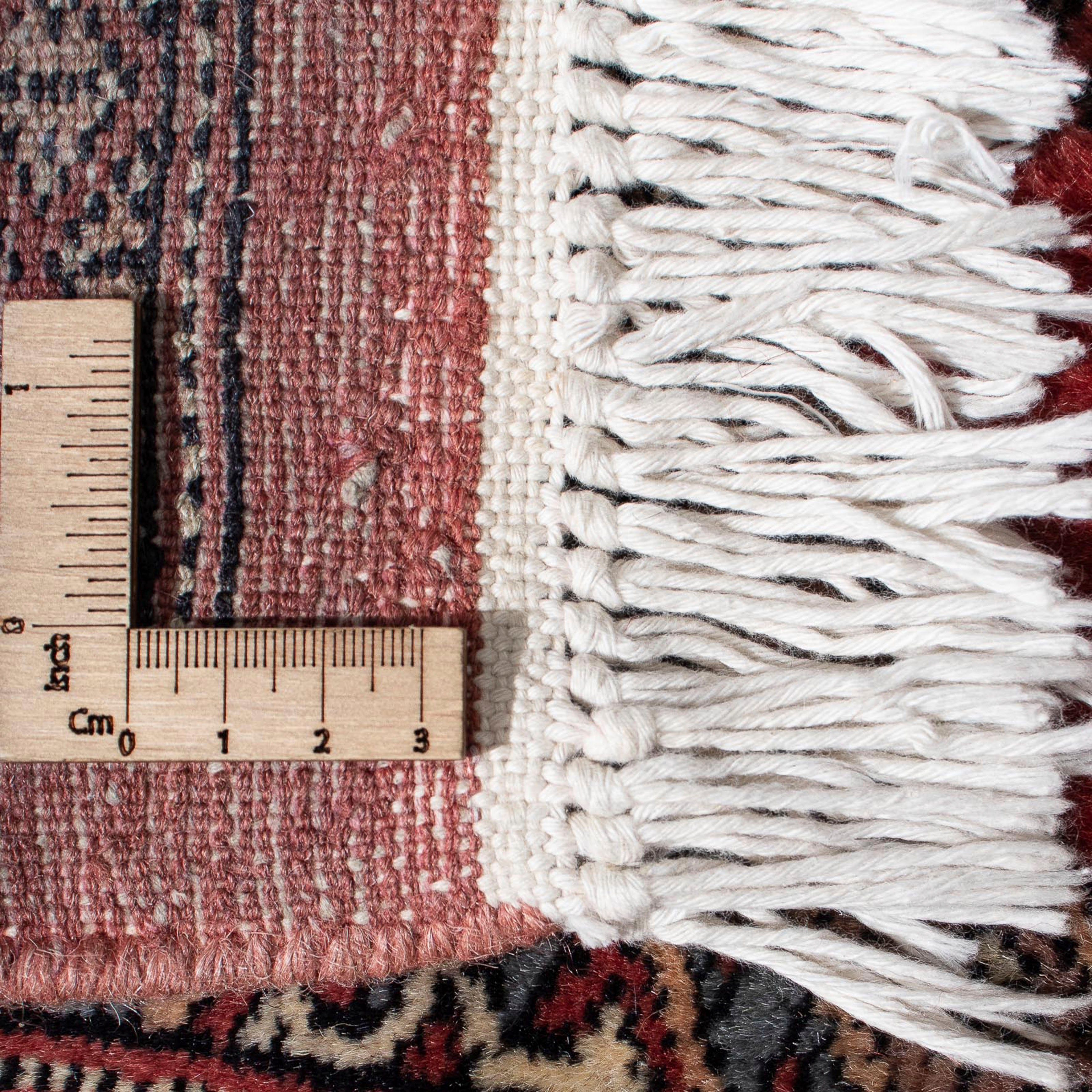 Orientteppich Afghan - Buchara mit mm, - Wohnzimmer, morgenland, cm Höhe: Zertifikat 400 Handgeknüpft, x 7 Einzelstück dunkelrot, 63 rechteckig, 