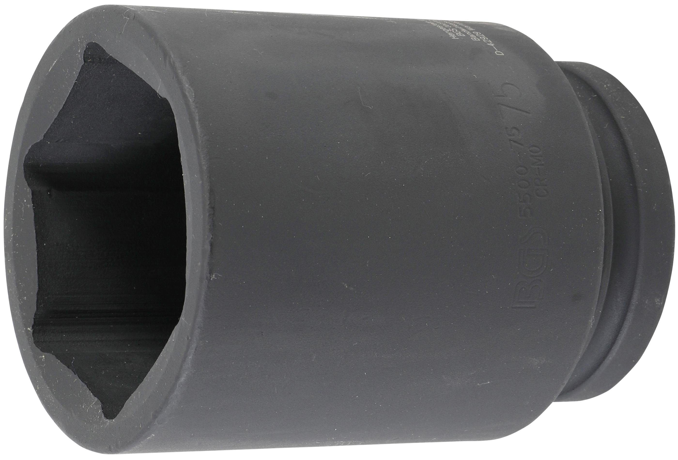 BGS technic Steckschlüssel Kraft-Steckschlüssel-Einsatz Sechskant, tief, Antrieb Innenvierkant 25 mm (1), SW 75 mm