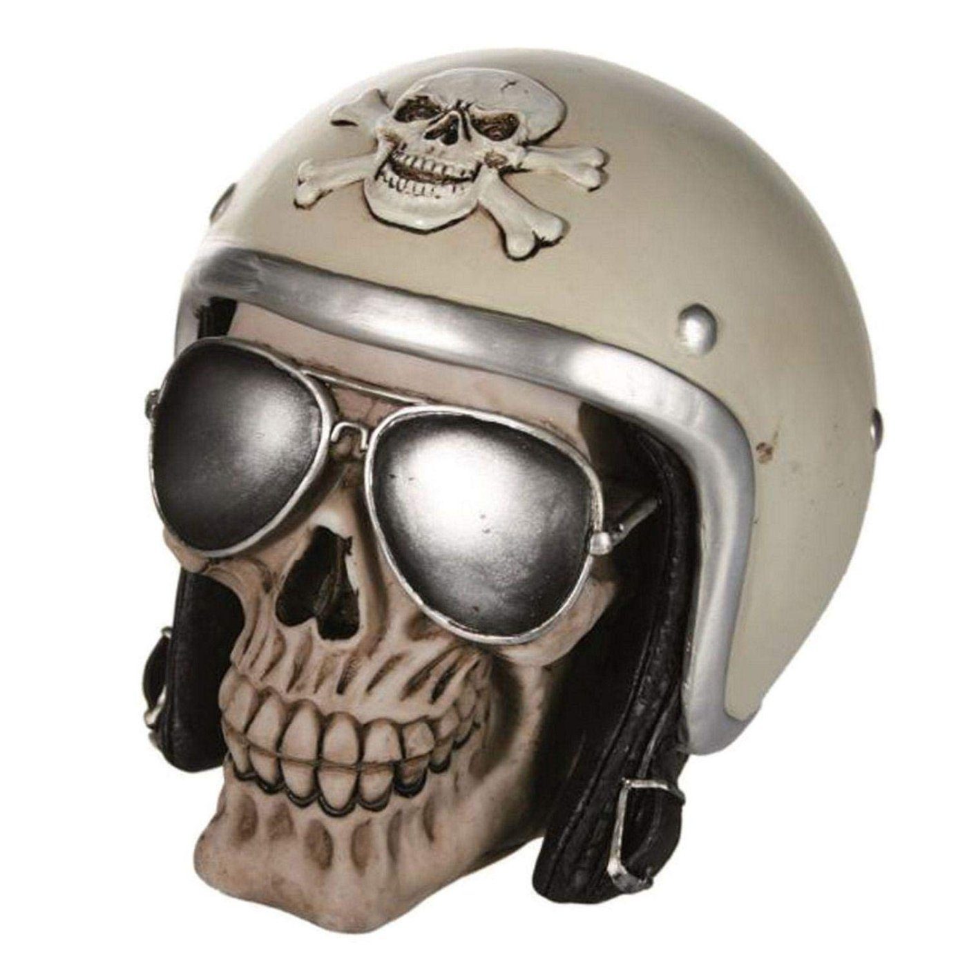 Out of the Blue Spardose OOTB Spardose Totenkopf mit Motoradhelm und Sonnen günstig online kaufen