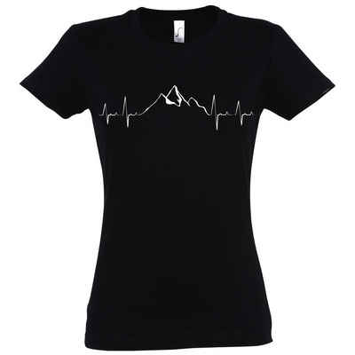 Youth Designz T-Shirt Heartbeat Mountain Damen T-Shirt mit tendigem Frontprint