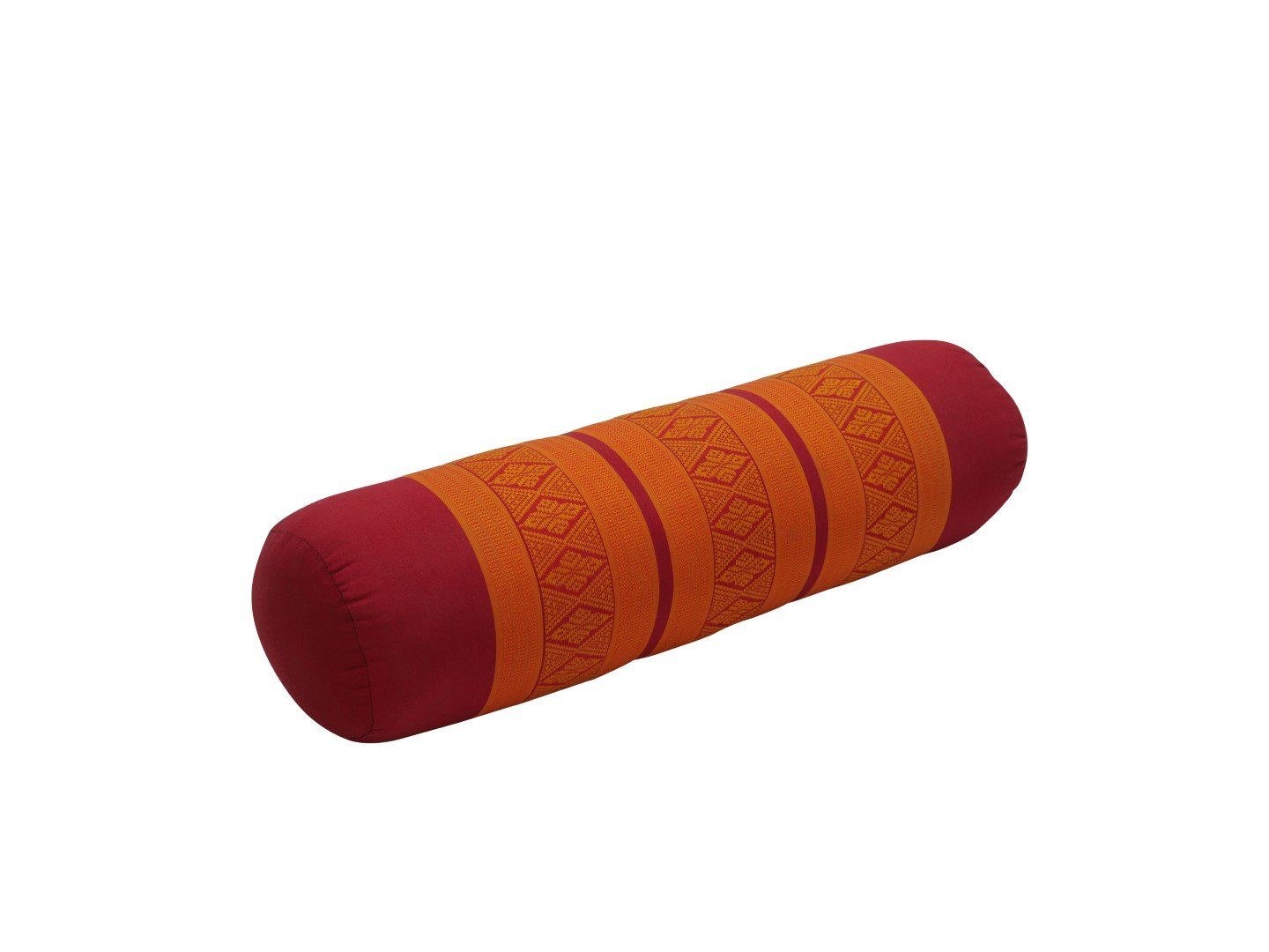 my Hamam Yogakissen Pilatesrolle Nackenstütze Yogakissen rot-orange, angenehm unterstützend, hilfreich für Yoga, Pilates, Thaimassage