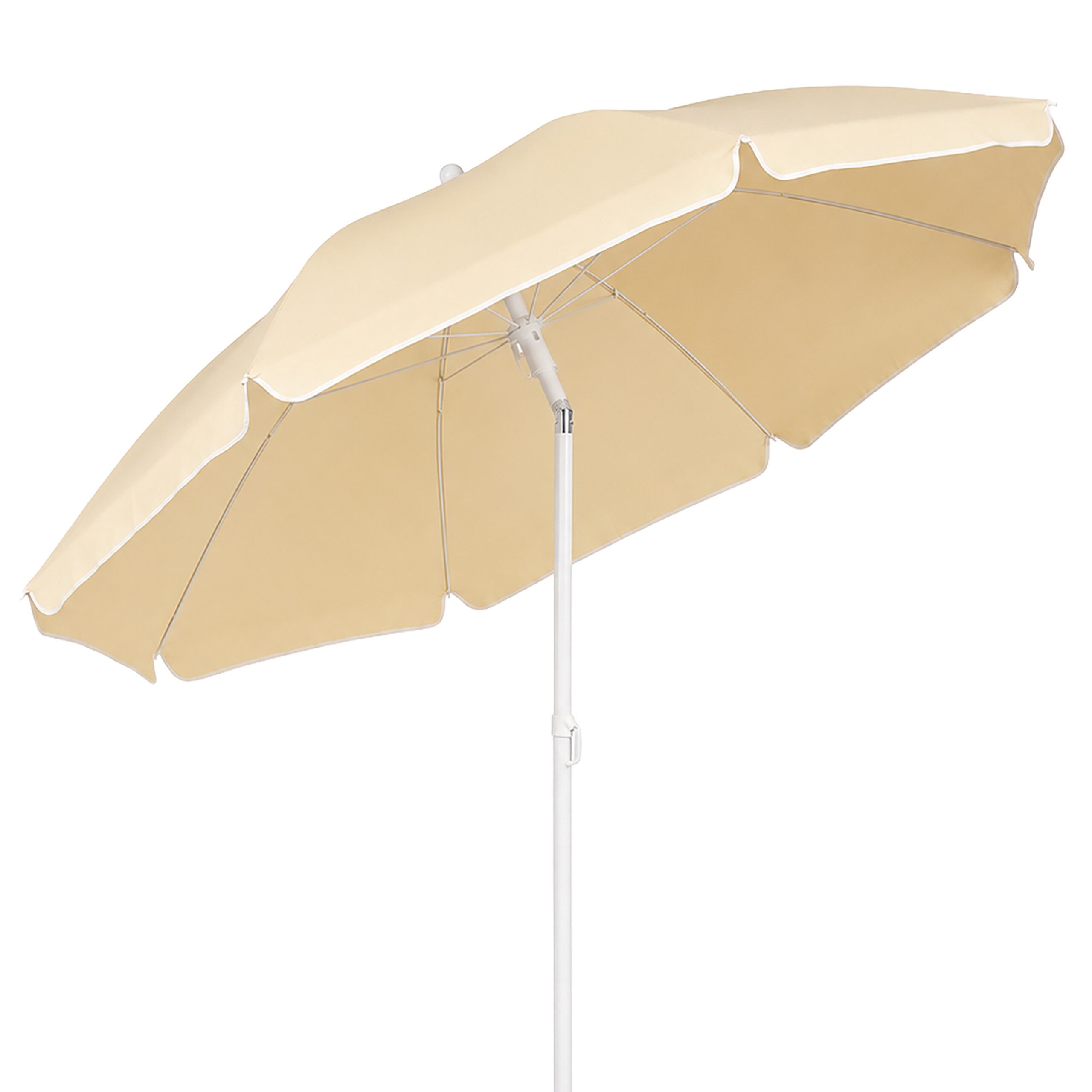 relaxdays Balkonschirm Sonnenschirm 180 cm, natur