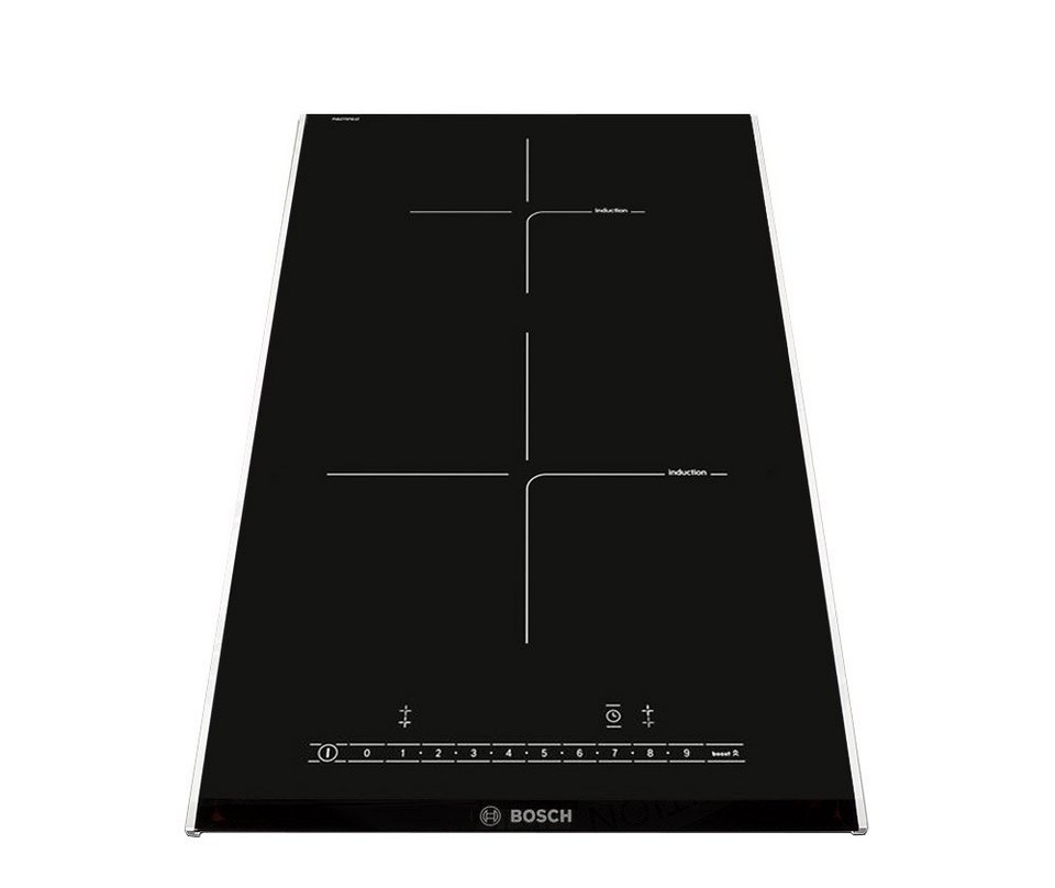 BOSCH Induktions-Kochfeld PIB375FB1E, Schwarz, Mit Rahmen aufliegend,  Kürzere Ankochzeiten mit bis zu 50% mehr Leistung