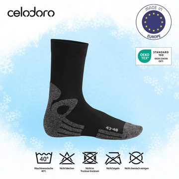 celodoro Arbeitssocken Trekking-Socken für Damen & Herren (4 Paar) mit Frotteesohle