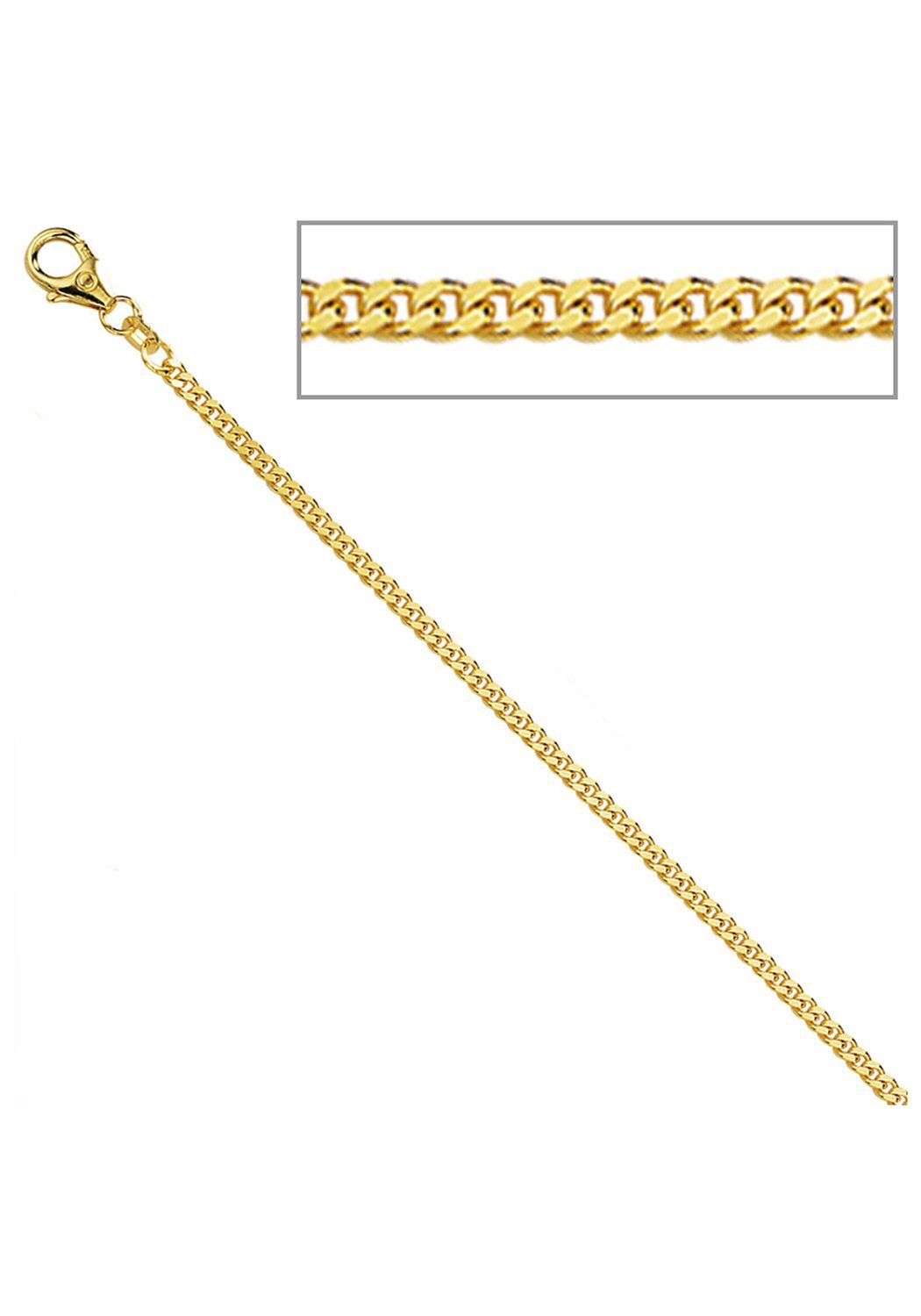 JOBO Goldkette, Panzerkette 585 Gold dia...