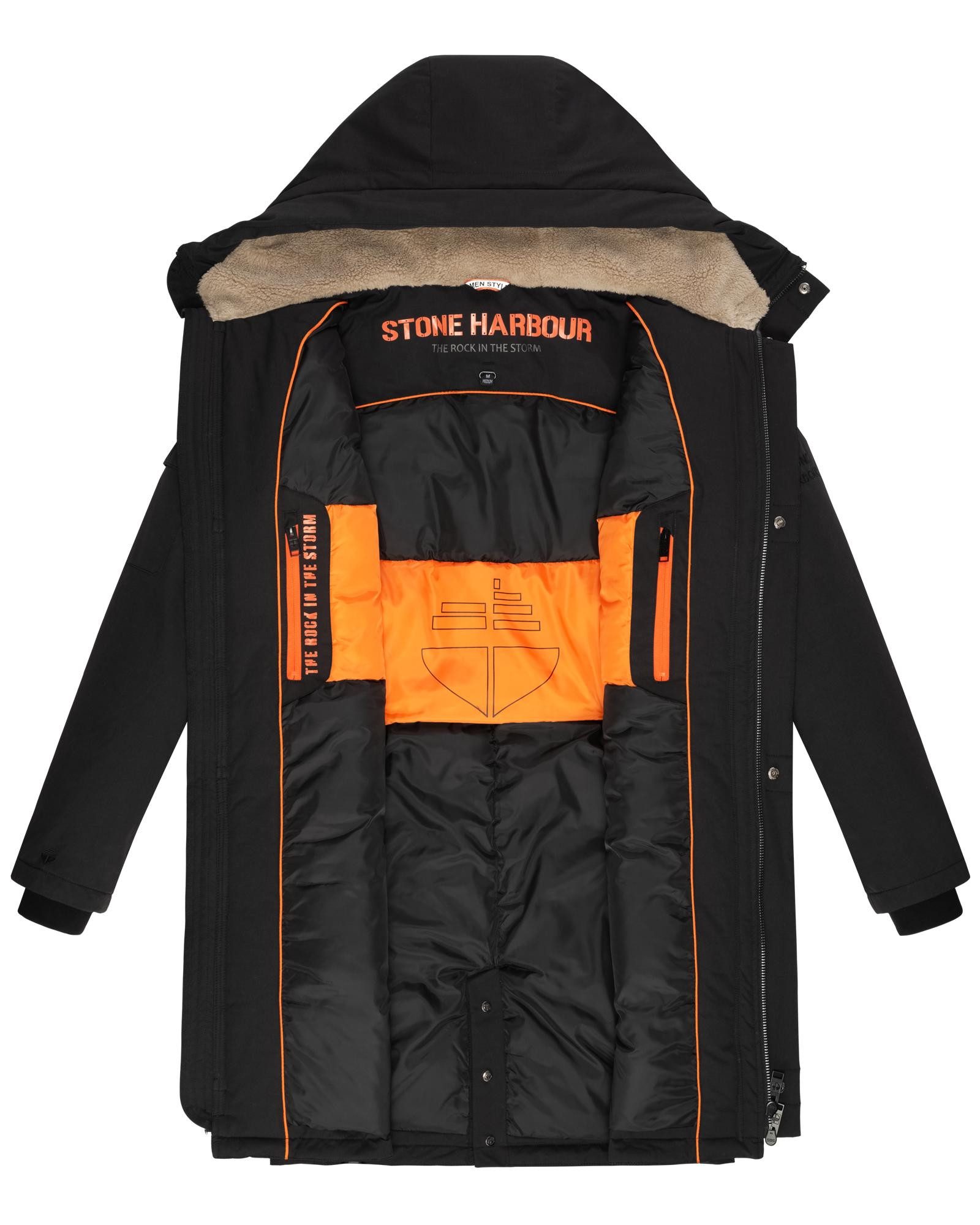Stone Harbour Wintermantel Cyriaan XX Langer Herren Winterparka mit großen Eingrifftaschen