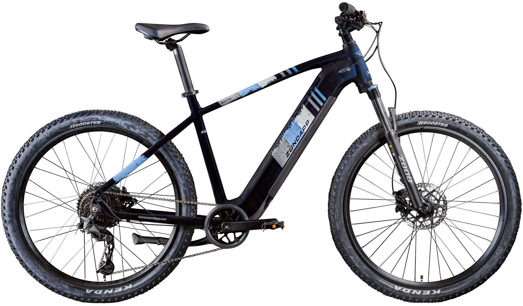 Zündapp E-Bike Mountainbike Z808, 10 Gang Shimano Deore RD-T6000 Schaltwerk, Kettenschaltung, Heckmotor, Pedelec, Elektrofahrrad für Damen und Herren, MTB