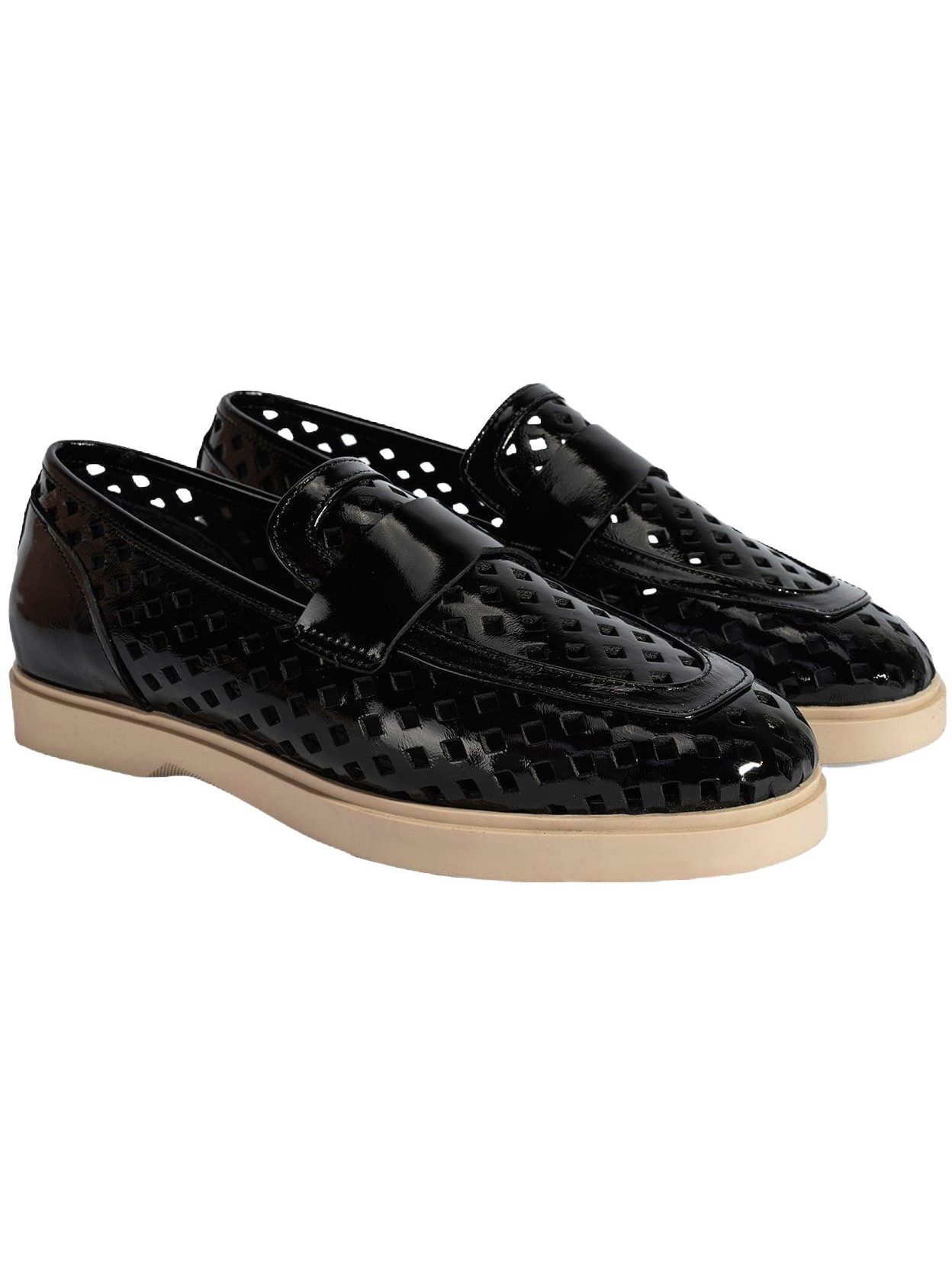 Desa Damen-Slipper – Atmungsaktives Obermaterial aus Lackleder, elegante R Loafer