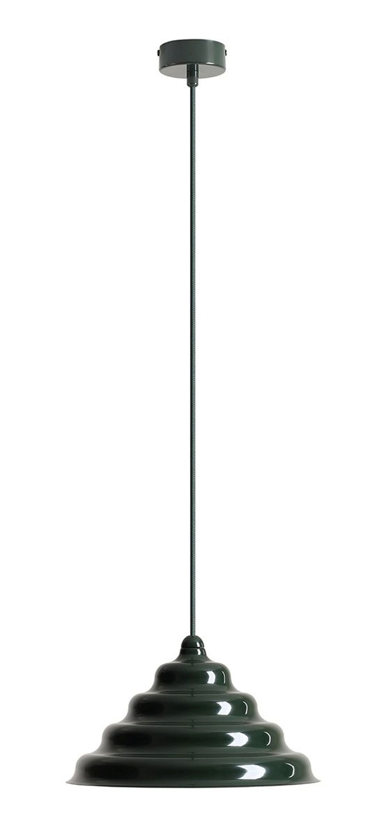 Licht-Erlebnisse Pendelleuchte NAREN, Metall Glas G9 rund Ø 29 cm H: max. 220 cm Grün Modern