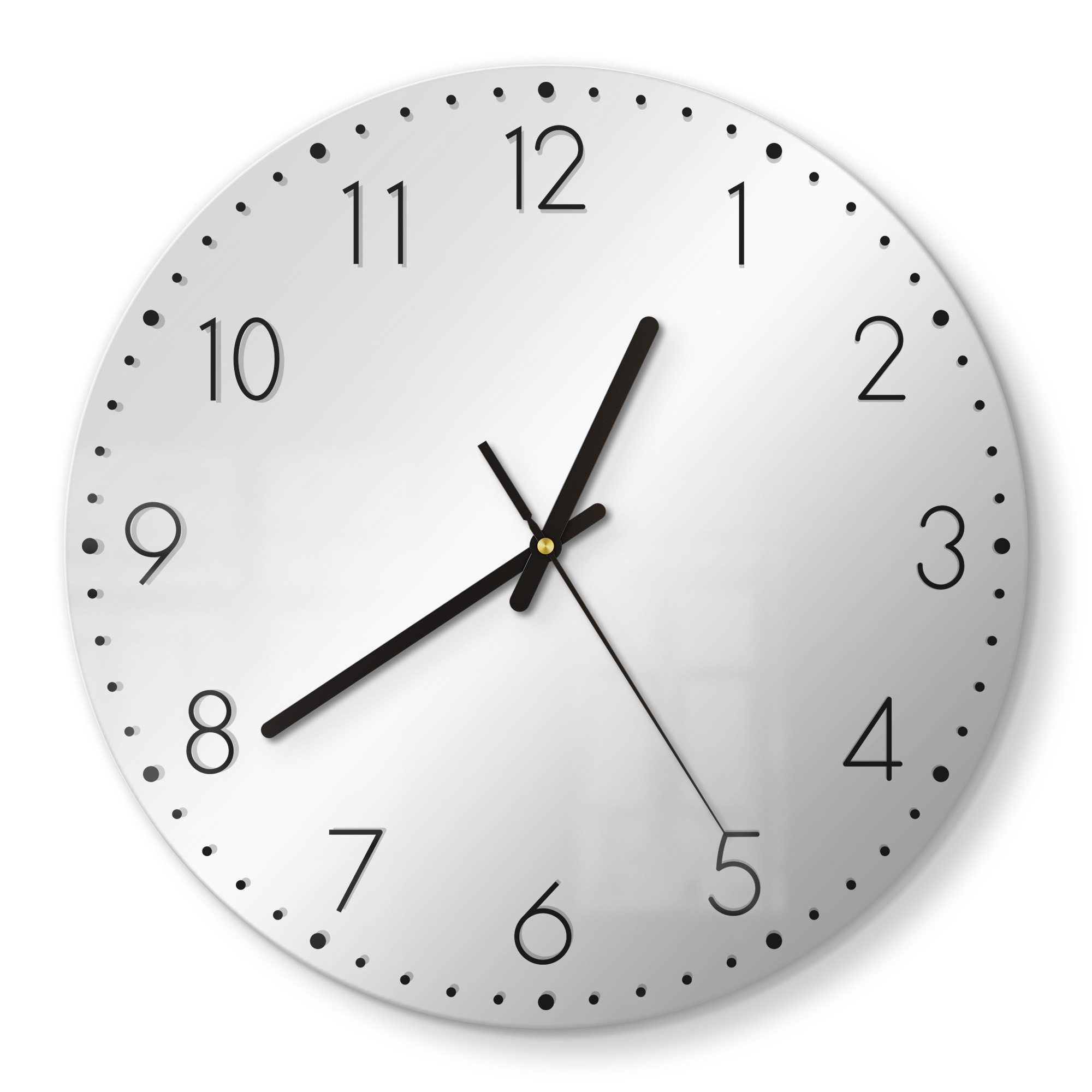 DEQORI Wanduhr (Spiegeluhr Spiegel modern Wand Wohnzimmer Uhr Design Küchenuhr Quarz)