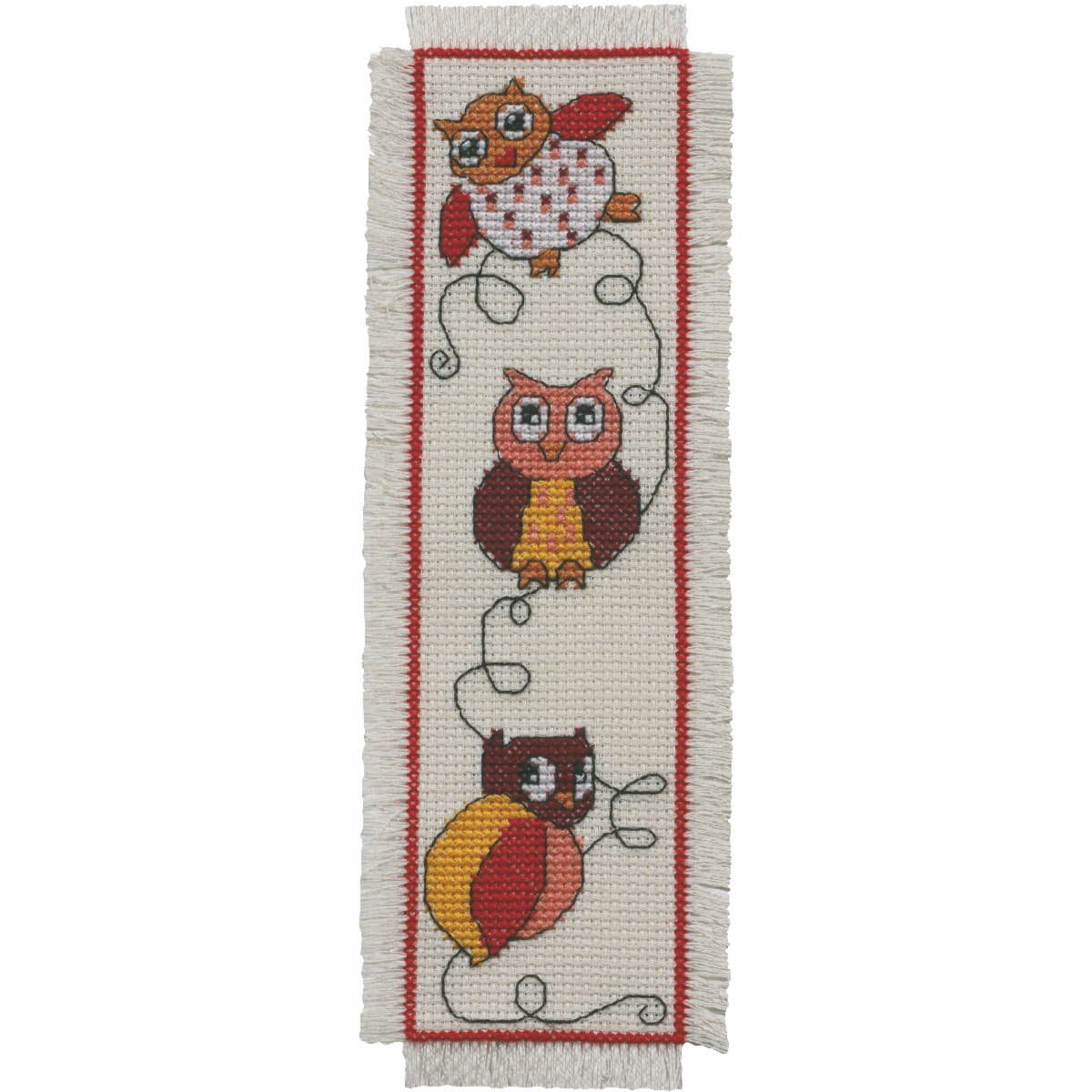 Permin Kreativset Permin Kreuzstich Stickpackung "Lesezeichen Eule", (embroidery kit by Marussia)