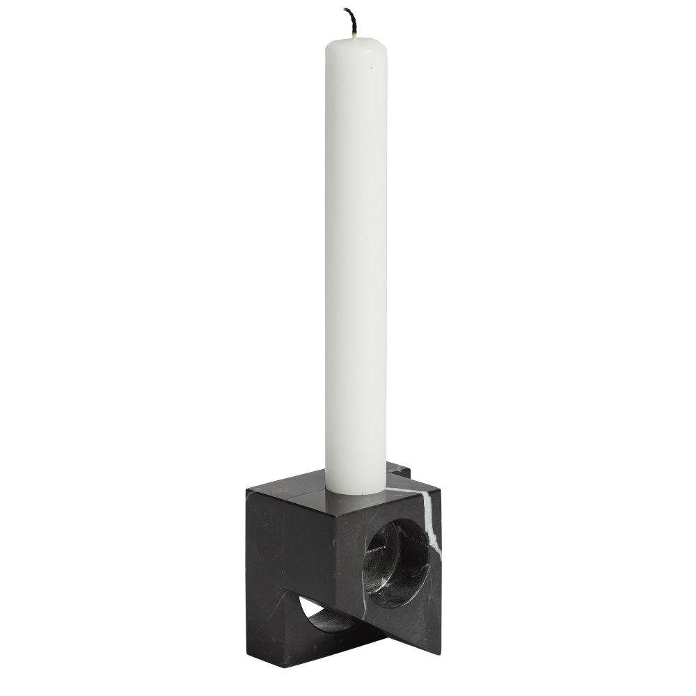 Schwarz Kerzenhalter Kerzenhalter De Dés Woud (6x4,6x6 2 Je Marmor cm)