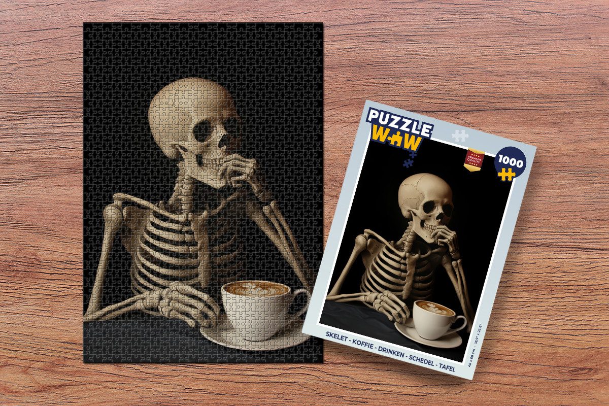 MuchoWow Puzzle Skelett - Kaffee - günstig online kaufen