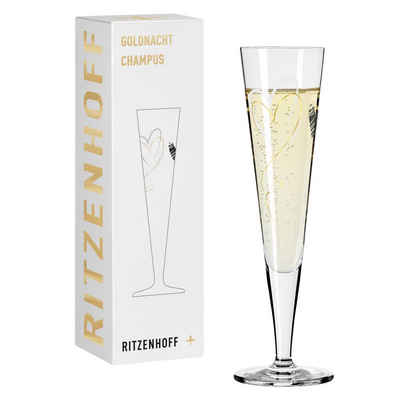 Ritzenhoff Champagnerglas Goldnacht 035, Kristallglas
