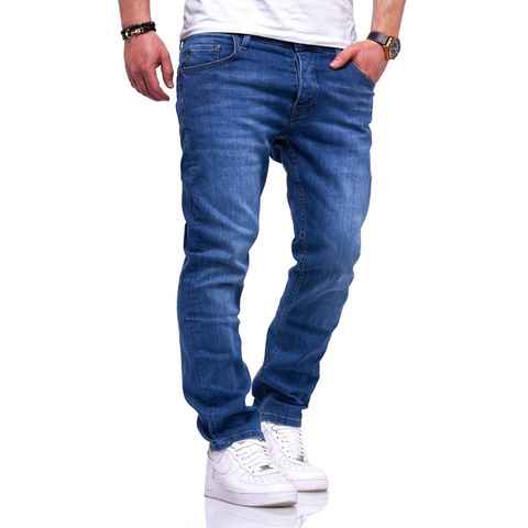 Rello & Reese Straight-Jeans BLEU im Used-Look
