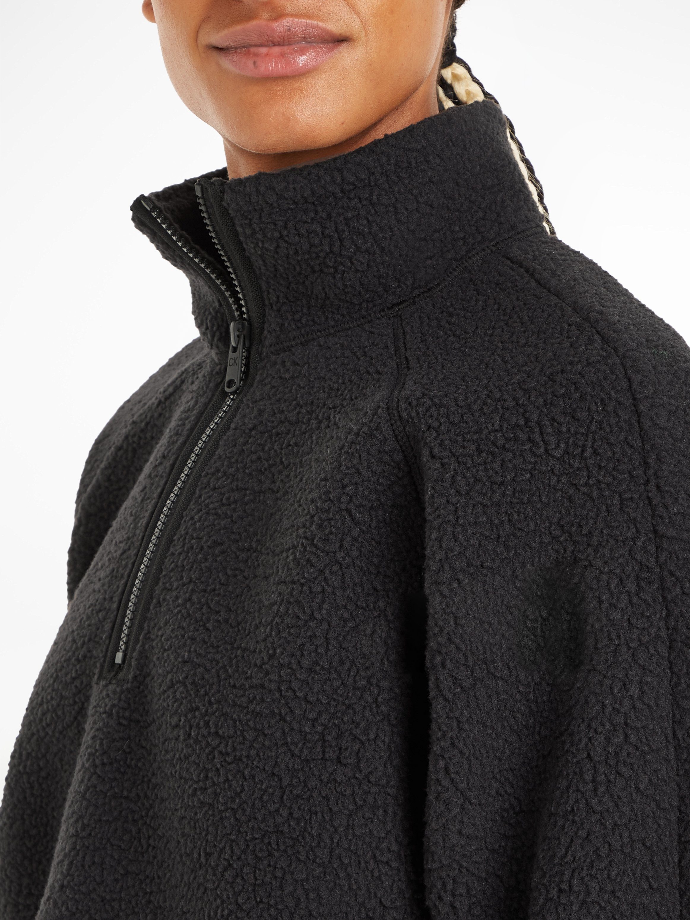 - schwarz Calvin Pullover Stehkragenpullover Sport HYBRID Sherpa Klein