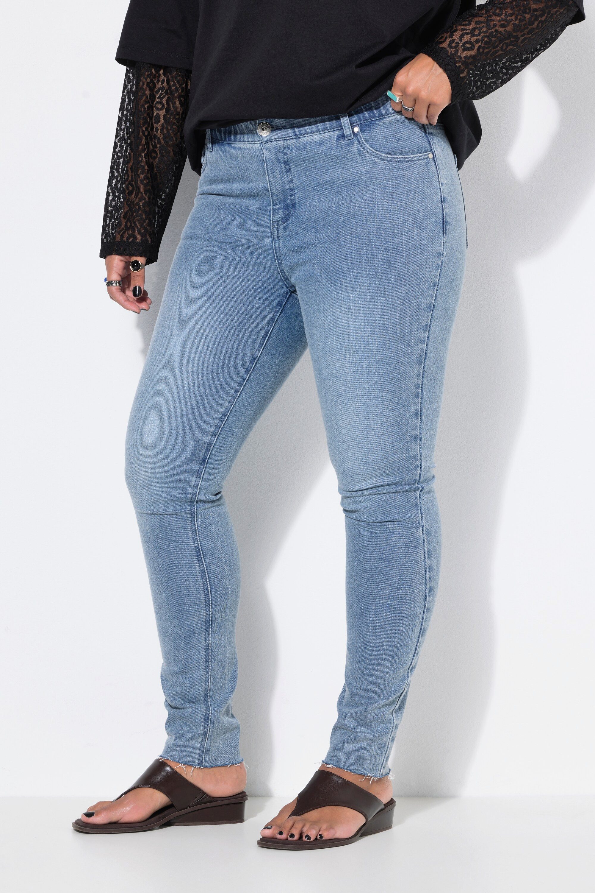 Studio Untold Regular-fit-Jeans Skinny-Jeans High Waist Destroy-Effekten