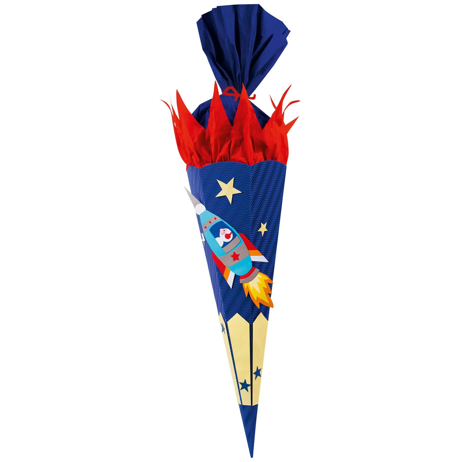 Goldbuch Schultüte Goldbuch Bastelset Schultüte Raumschiff - 70cm, Verschluss Krepp