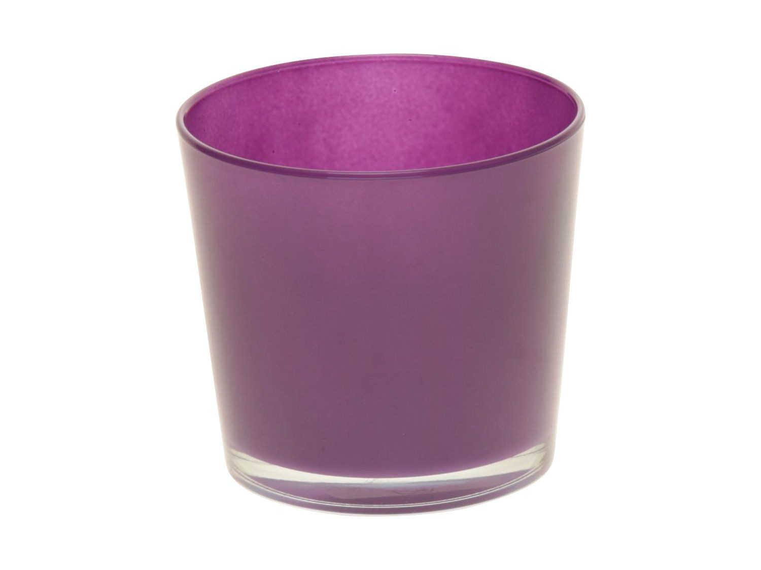 INNA-Glas Blumentopf Glasübertopf Alena, dunkellila, 9,5 cm, Ø 11,5 cm