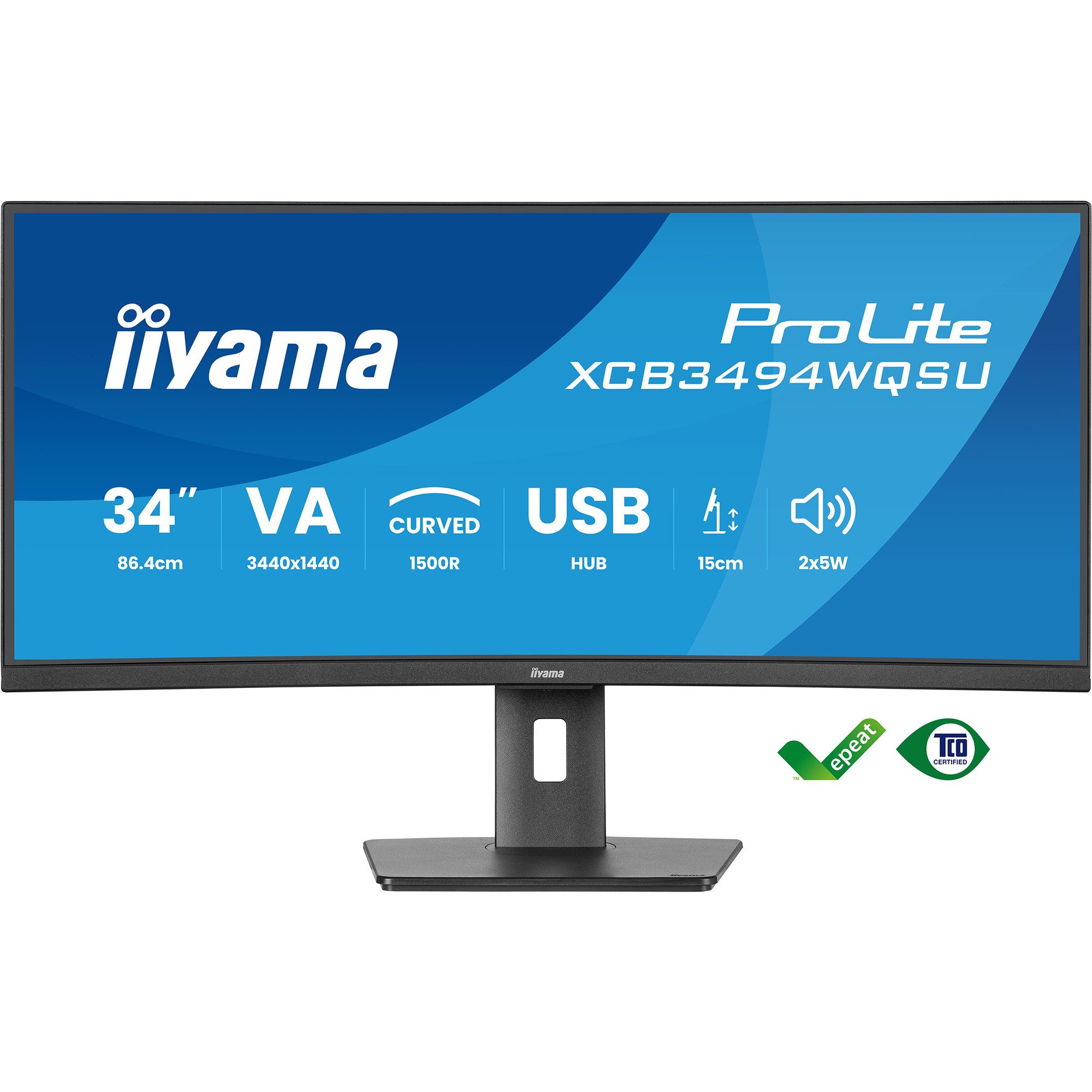 Iiyama iiyama ProLite XCB3494WQSU-B1, LED-Monitor, (WQHD, TFT-Monitor (3440 x 1440 px)