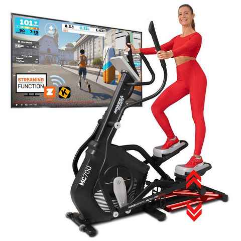 Miweba Sports Crosstrainer MC700 - komplett aufgebauter Ellipsentrainer (1-tlg), Streaming App - 30 kg Schwungmasse - Magnetbremse - Pulsmessung