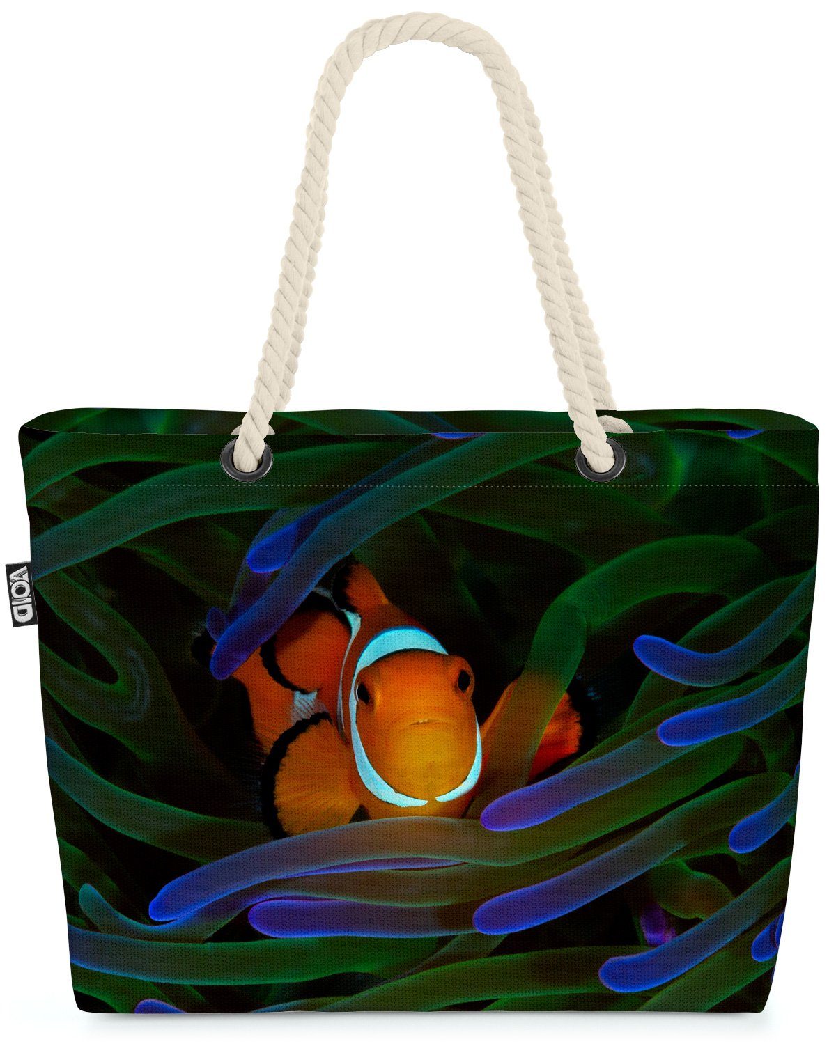 VOID Strandtasche (1-tlg), Clownfisch Fisch Aquarium Tier Haustier Indonesien Orange Tropenfisch