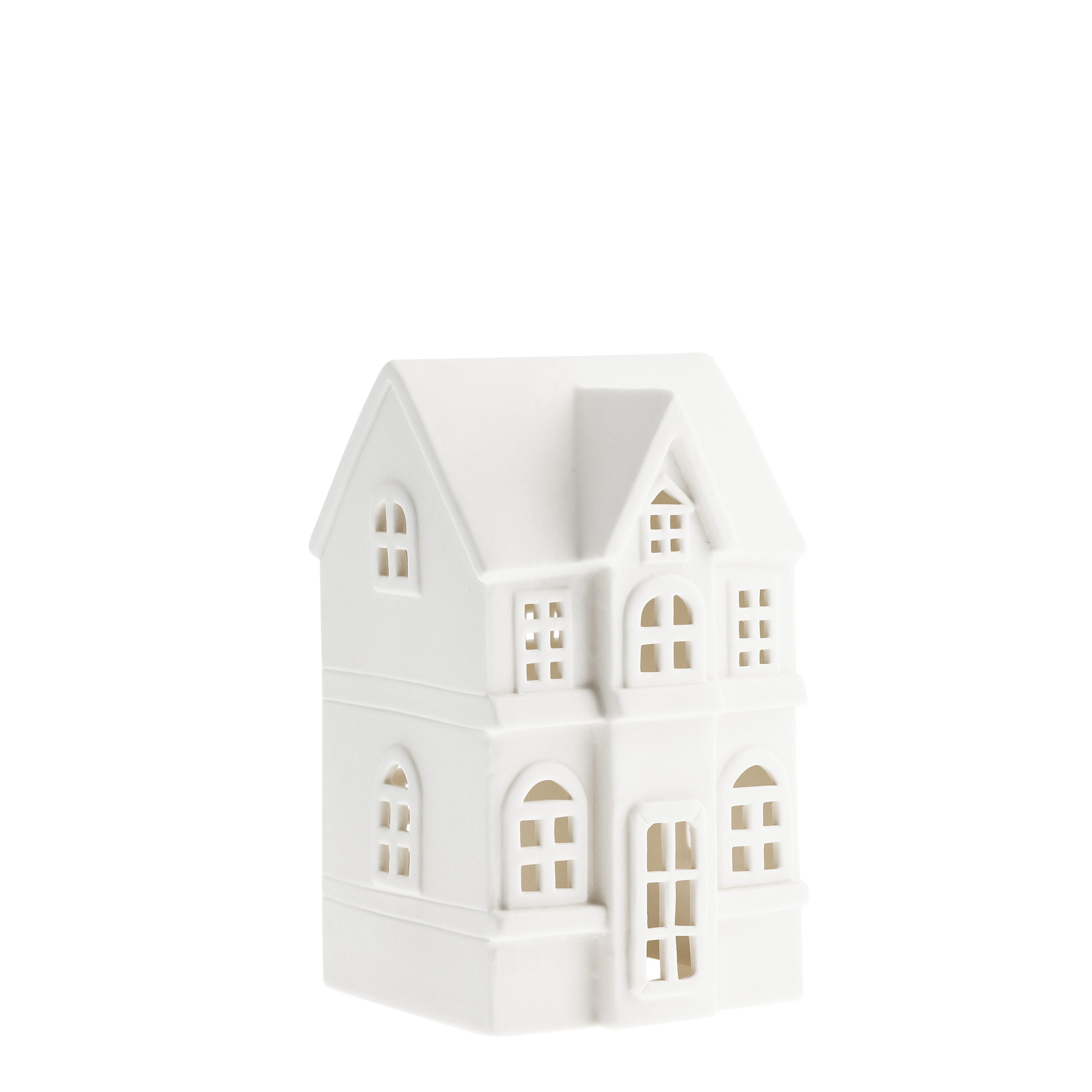 Storefactory Scandinavia Windlicht Dekohaus BYN Nr 3 weiß, 10x9x15 cm